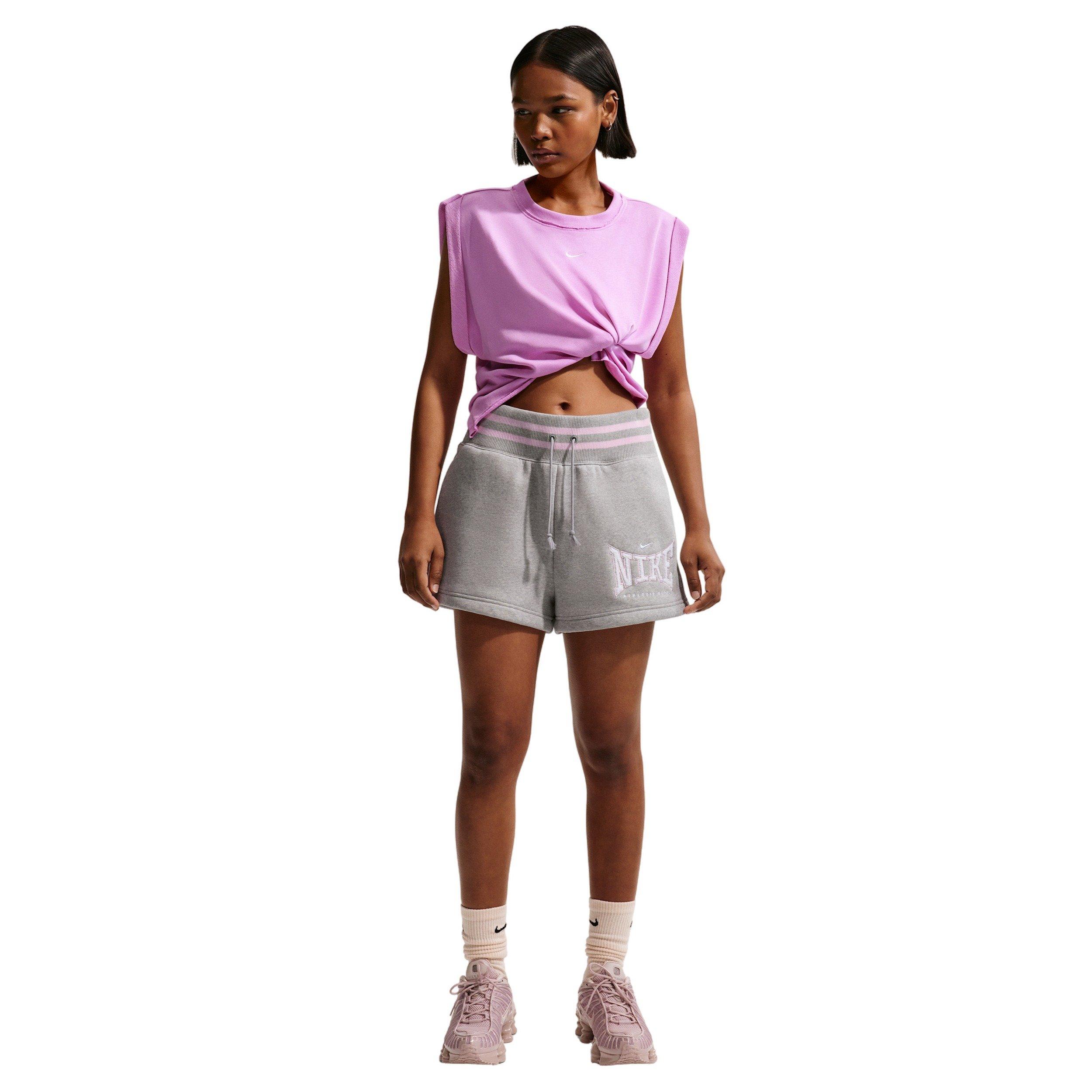 Nike Women's Sportswear Chill Terry Oversized Tank Top - MAGENTA Thumbnail View 4