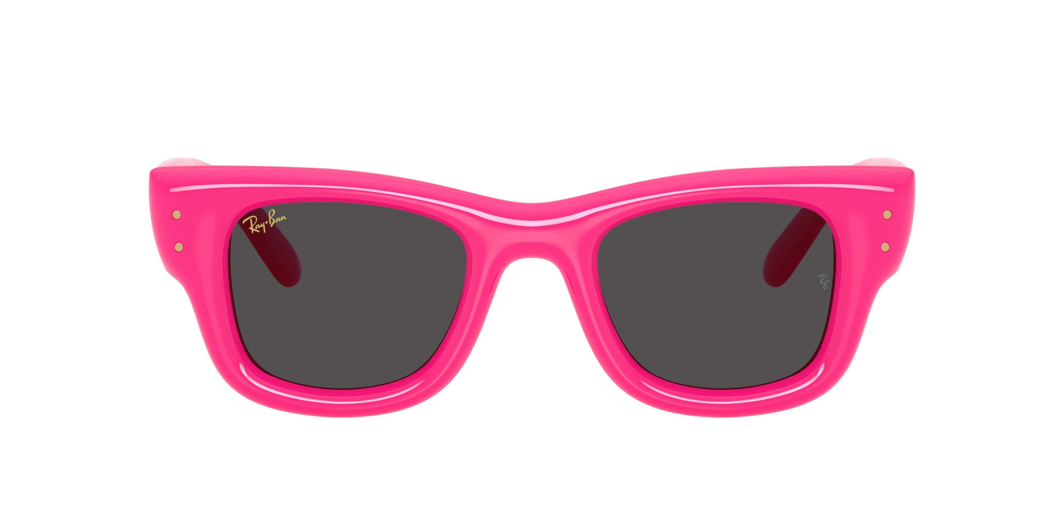 Ray-Ban A$AP Rocky Wayfarer Puffer Ultra Black Sunglasses &ndash; Polished Fucsia - PINK/BLACK Thumbnail View 2