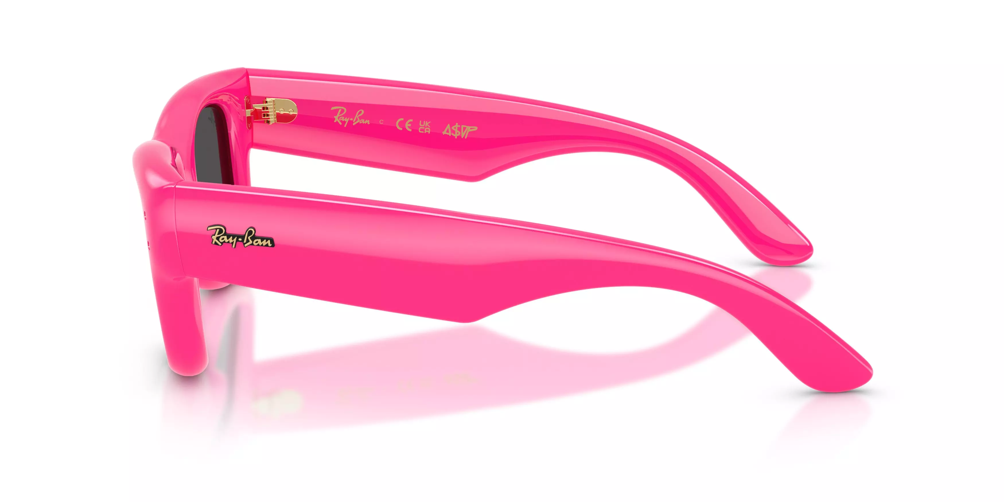 Ray-Ban A$AP Rocky Wayfarer Puffer Ultra Black Sunglasses – Polished Fucsia - PINK/BLACK