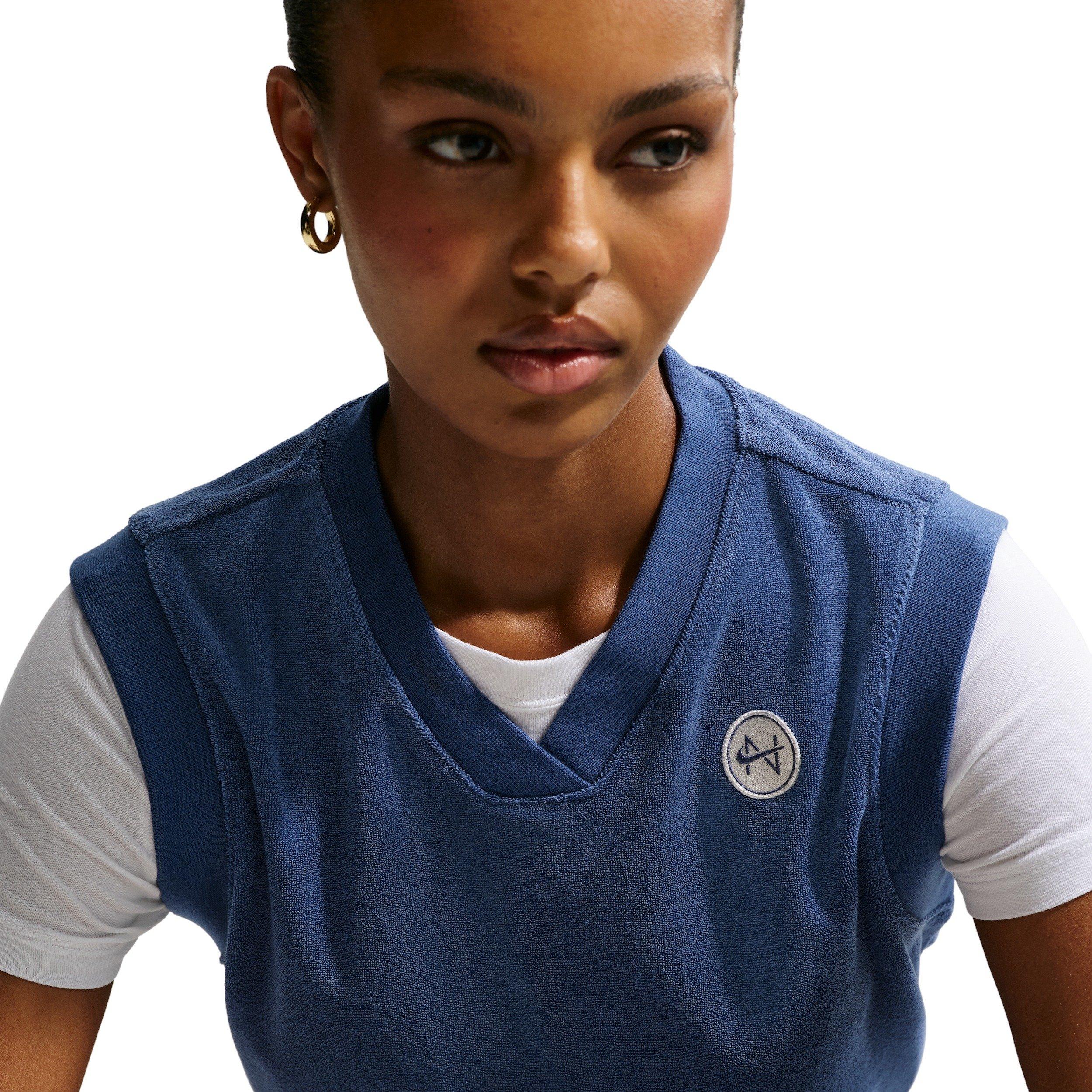 Nike Women's Sportswear Chill Terry Tank Top - NAVY Thumbnail View 3