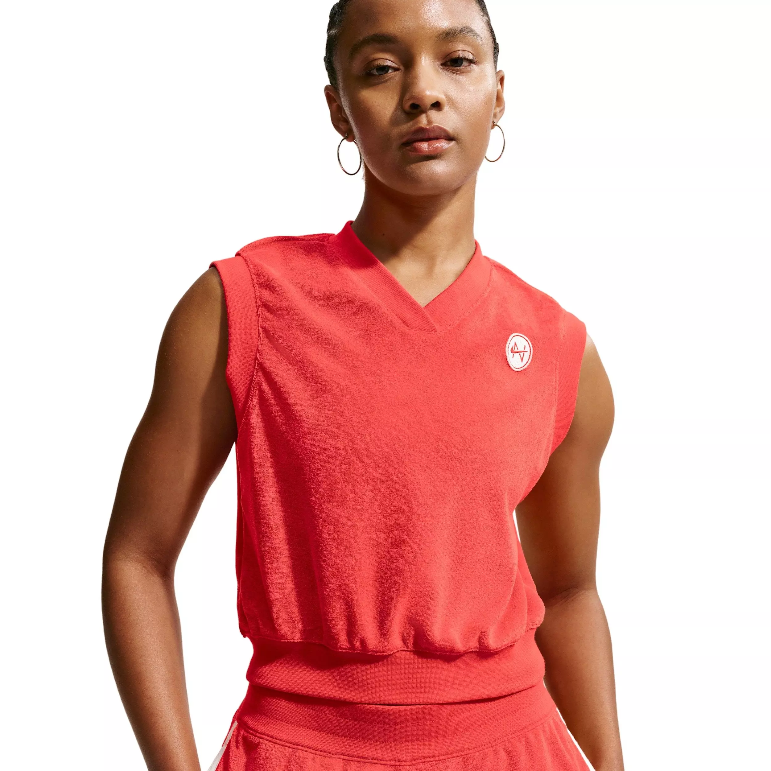 Nike Women's Sportswear Chill Terry Tank Top - CRIMSON
