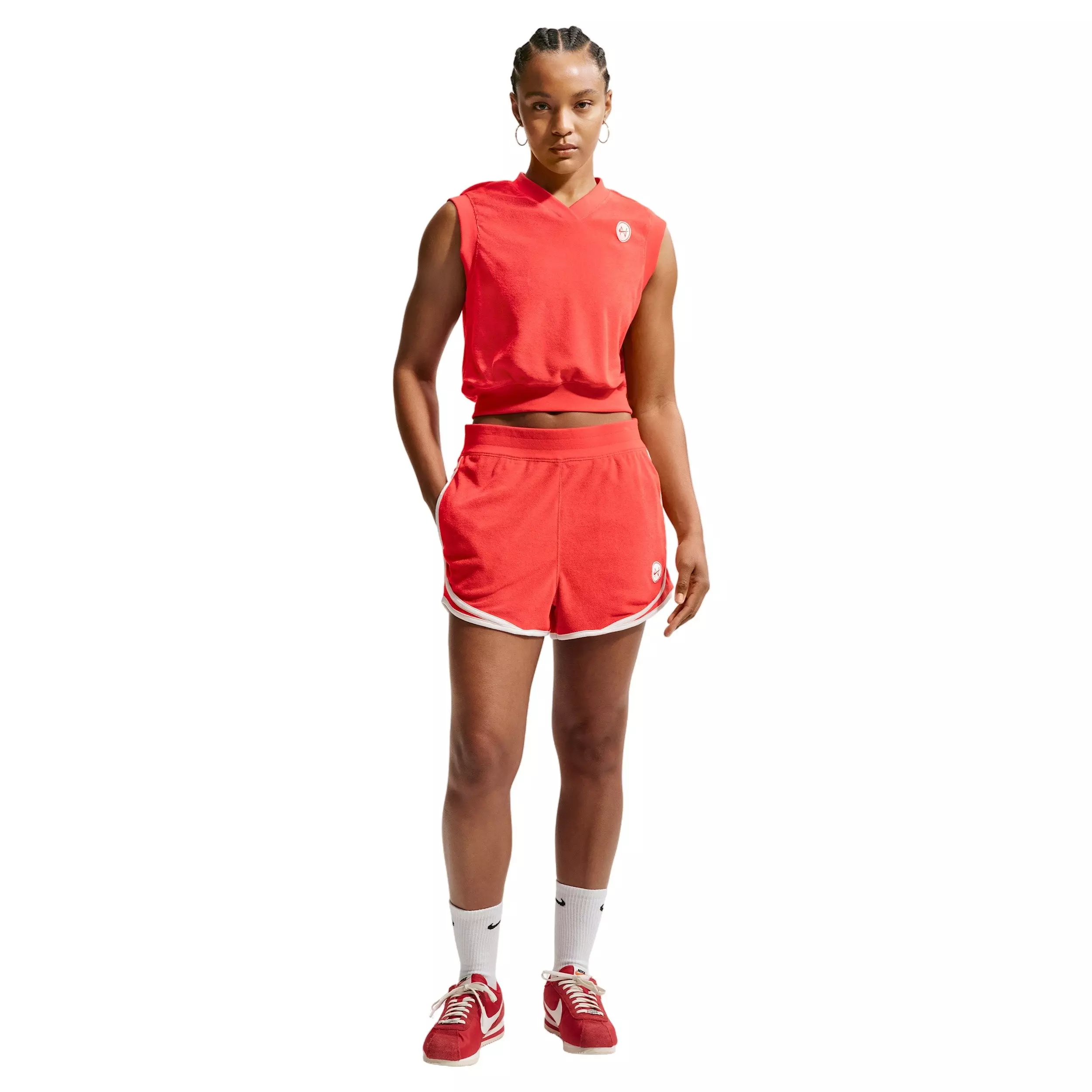 Nike Women's Sportswear Chill Terry Tank Top - CRIMSON