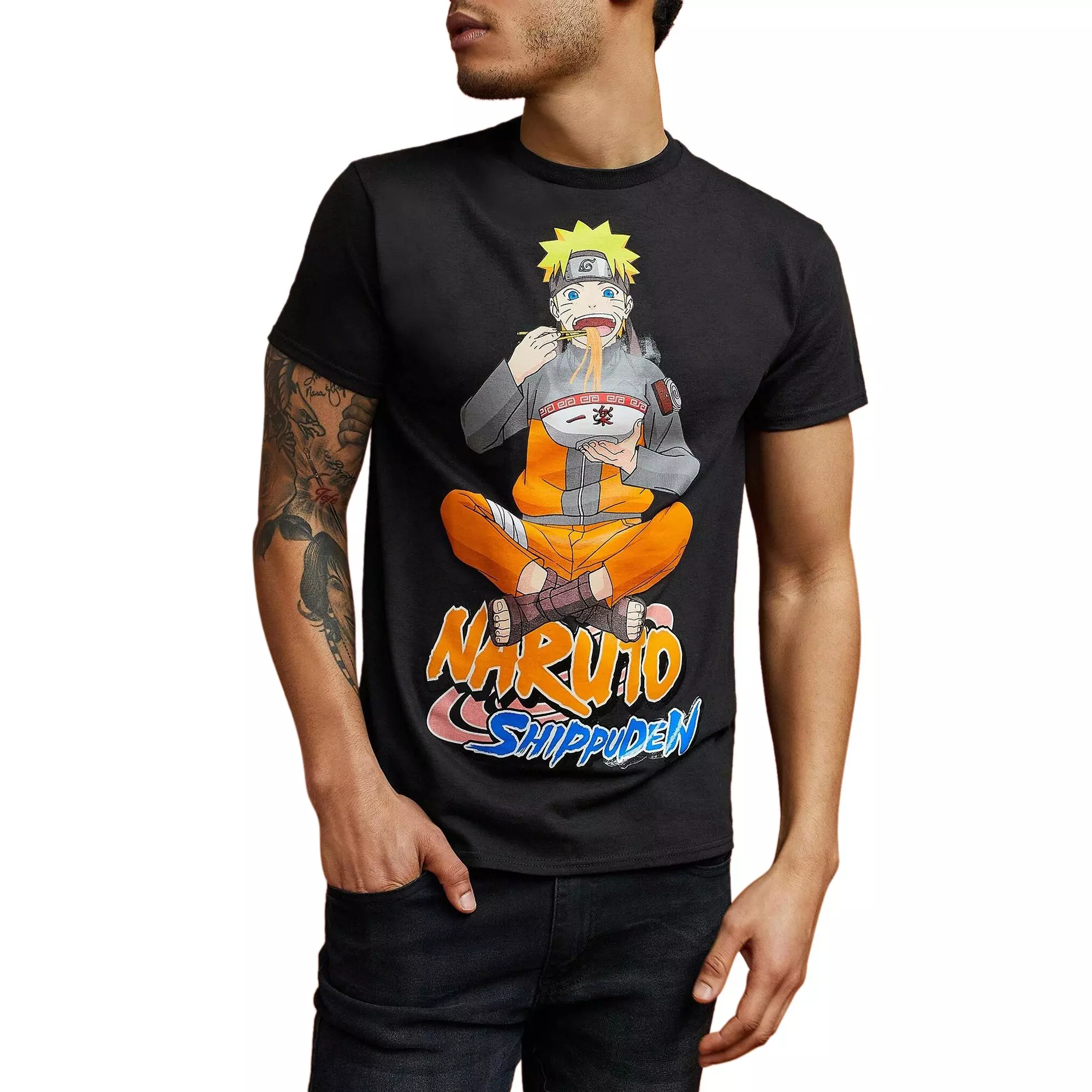 Reason Men's Naruto Ichiraku Ramen Graphic Tee - Black - BLACK