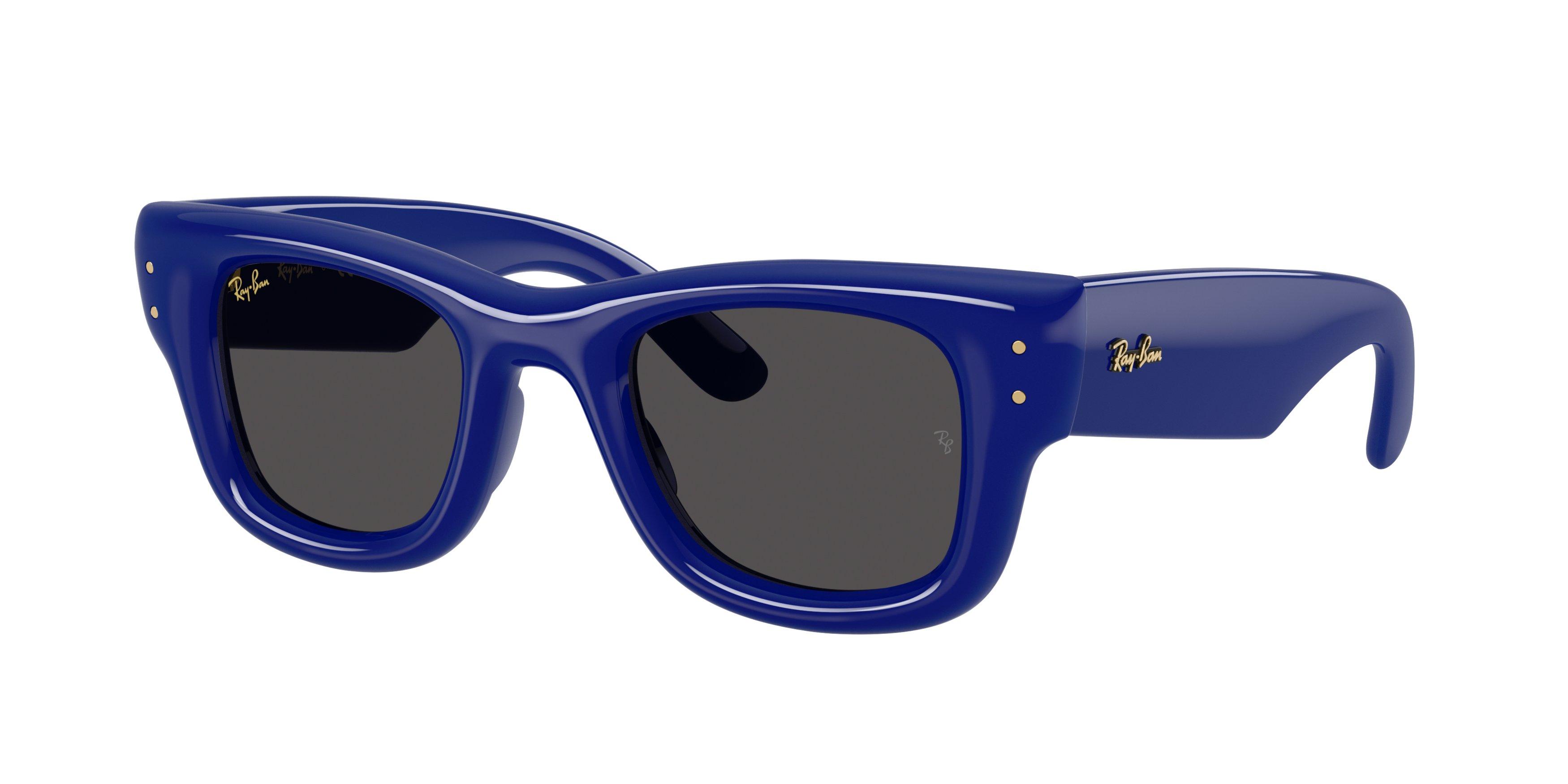 Ray-Ban A$AP Rocky Wayfarer Puffer Ultra Black Sunglasses &ndash; Polished Blue - BLUE/BLACK Thumbnail View 1