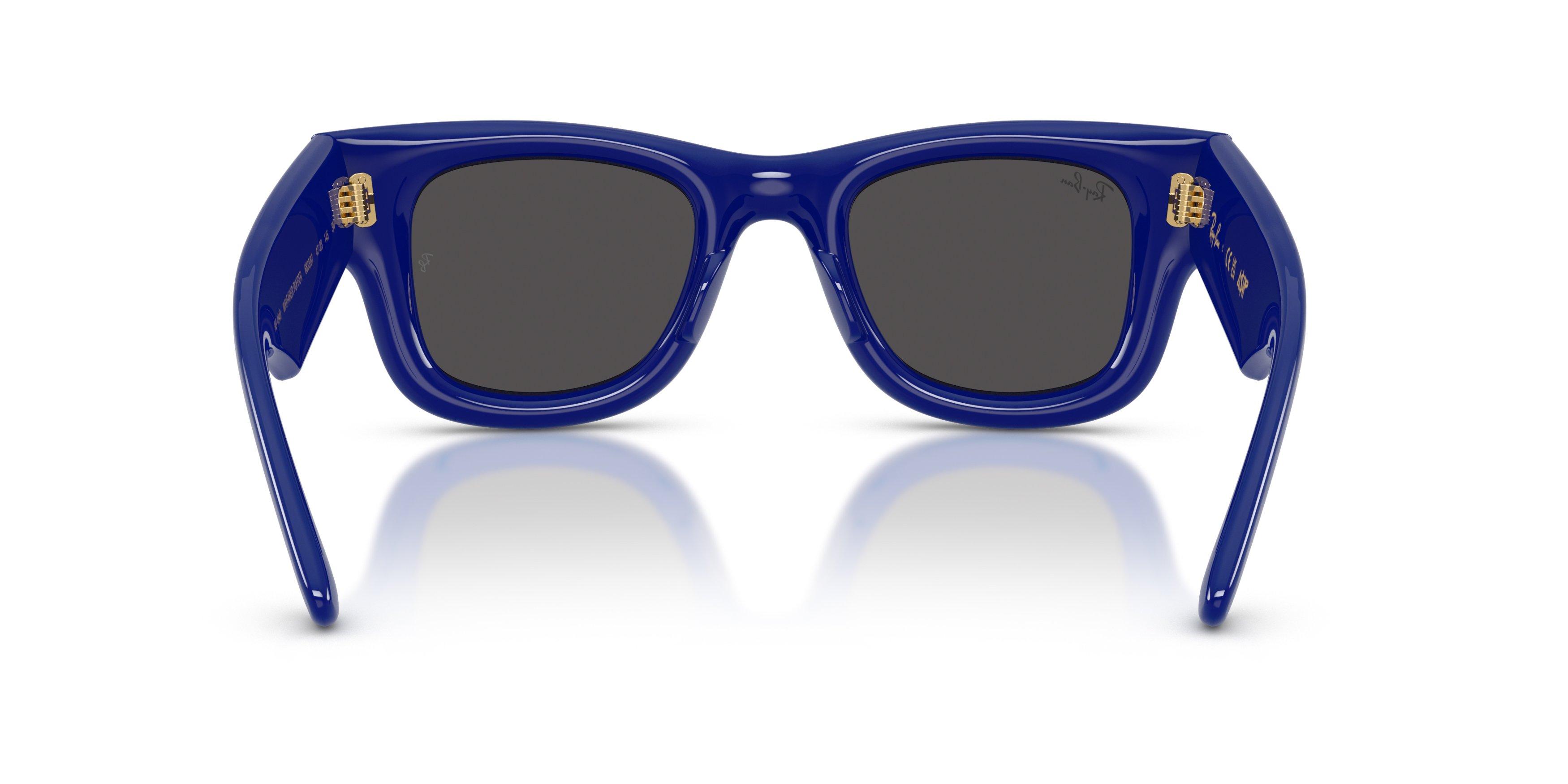 Ray-Ban A$AP Rocky Wayfarer Puffer Ultra Black Sunglasses &ndash; Polished Blue - BLUE/BLACK Thumbnail View 3