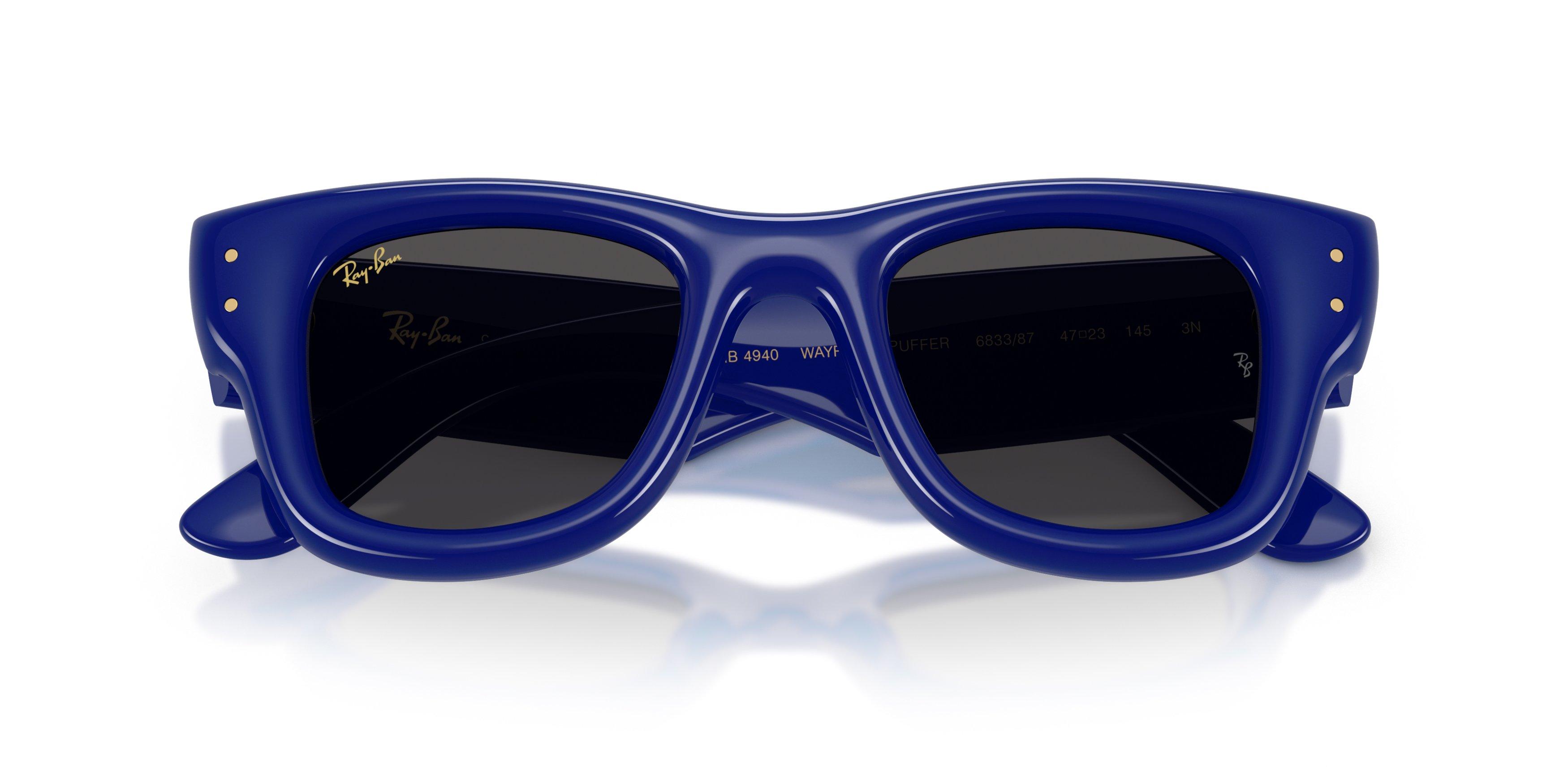 Ray-Ban A$AP Rocky Wayfarer Puffer Ultra Black Sunglasses &ndash; Polished Blue - BLUE/BLACK Thumbnail View 5