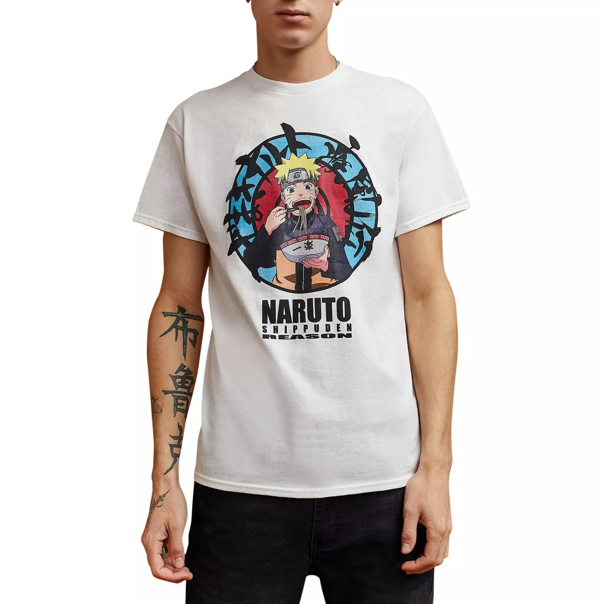 Reason Men's Naruto Noodles Tee - White - WHITE