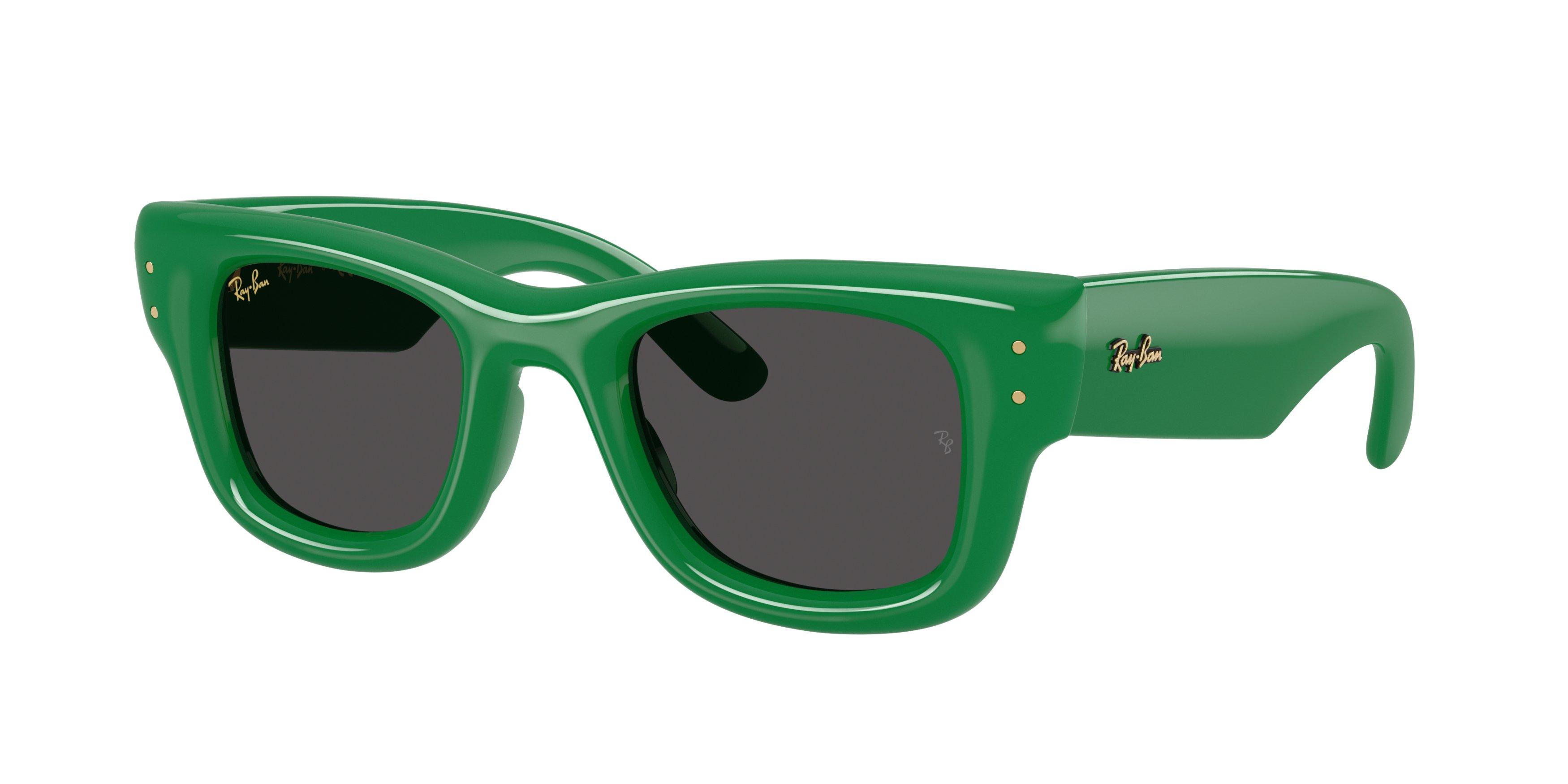 Ray-Ban A$AP Rocky Wayfarer Puffer Ultra Black Sunglasses &ndash; Polished Green - GREEN/BLACK Thumbnail View 1