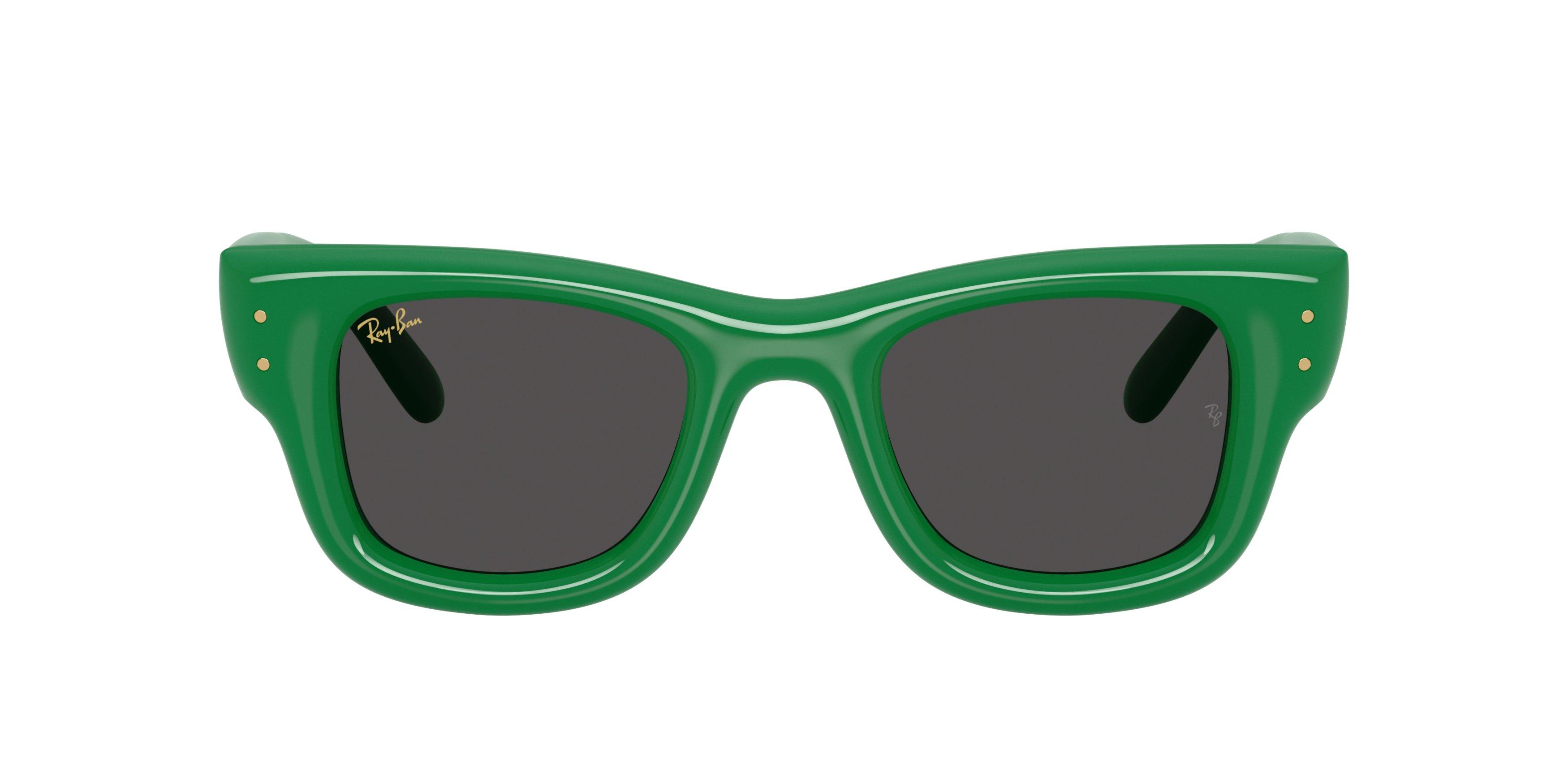 Ray-Ban A$AP Rocky Wayfarer Puffer Ultra Black Sunglasses &ndash; Polished Green - GREEN/BLACK Thumbnail View 2