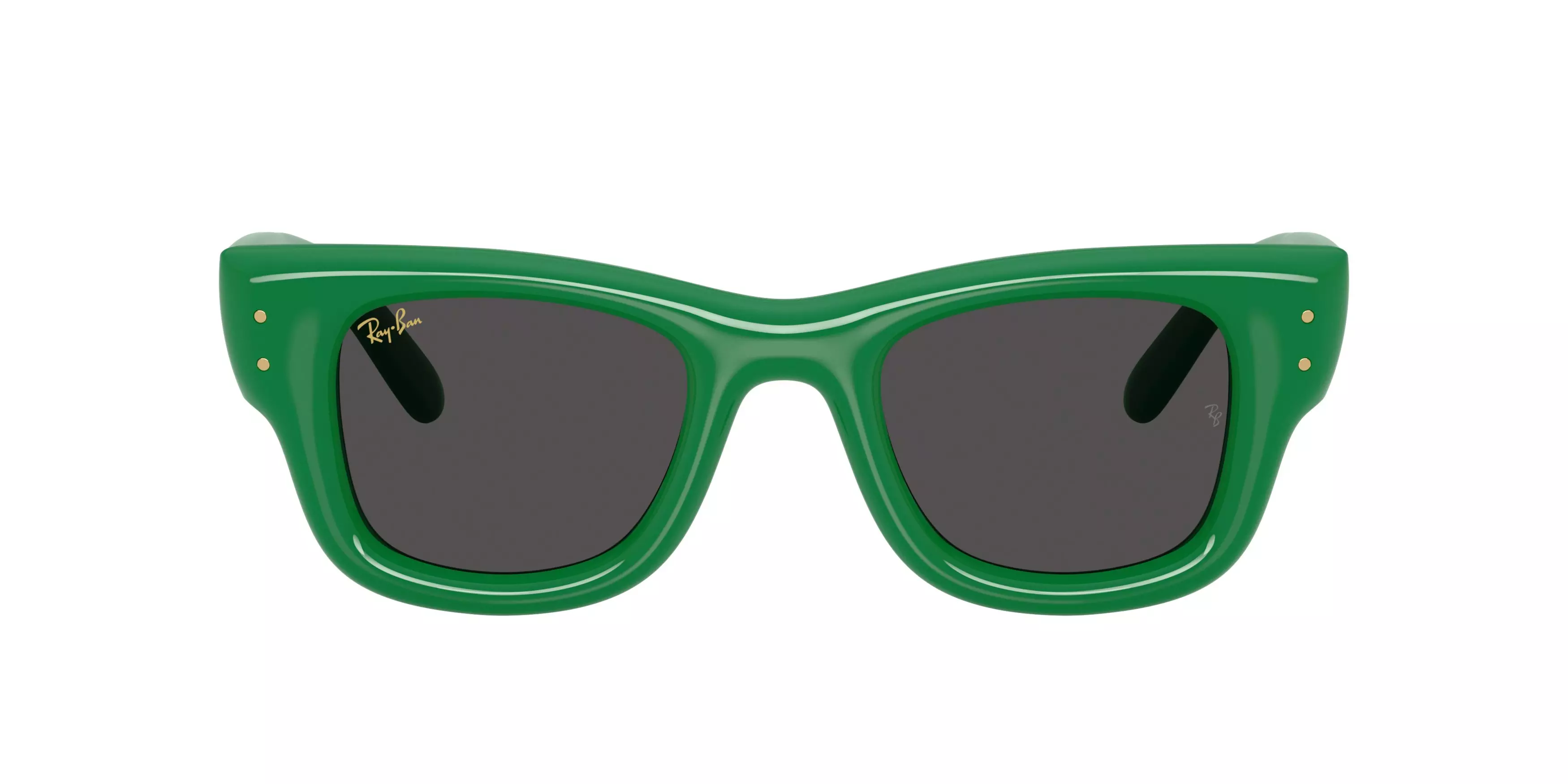 Ray-Ban A$AP Rocky Wayfarer Puffer Ultra Black Sunglasses – Polished Green - GREEN/BLACK