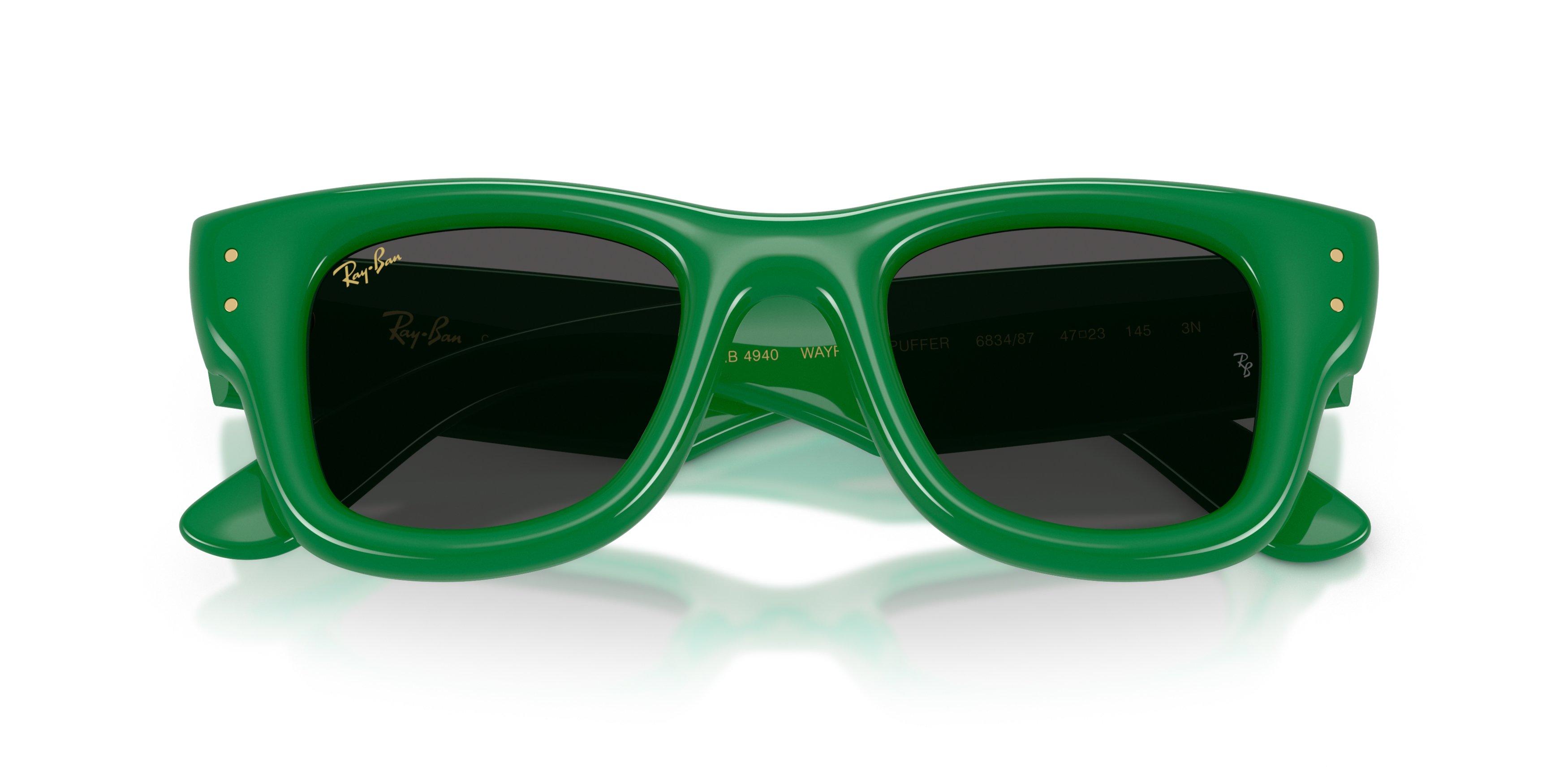 Ray-Ban A$AP Rocky Wayfarer Puffer Ultra Black Sunglasses &ndash; Polished Green - GREEN/BLACK Thumbnail View 5