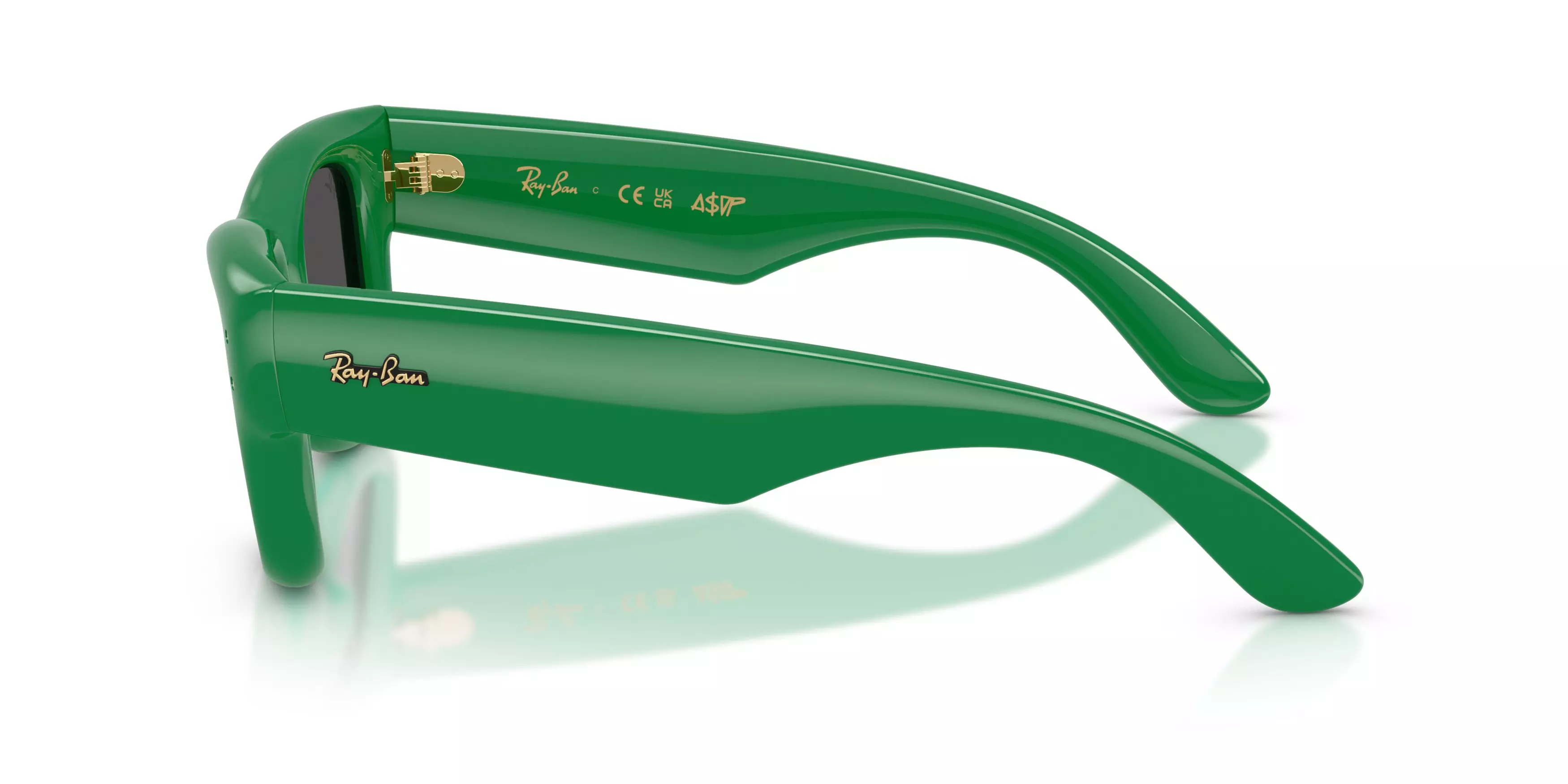 Ray-Ban A$AP Rocky Wayfarer Puffer Ultra Black Sunglasses – Polished Green - GREEN/BLACK