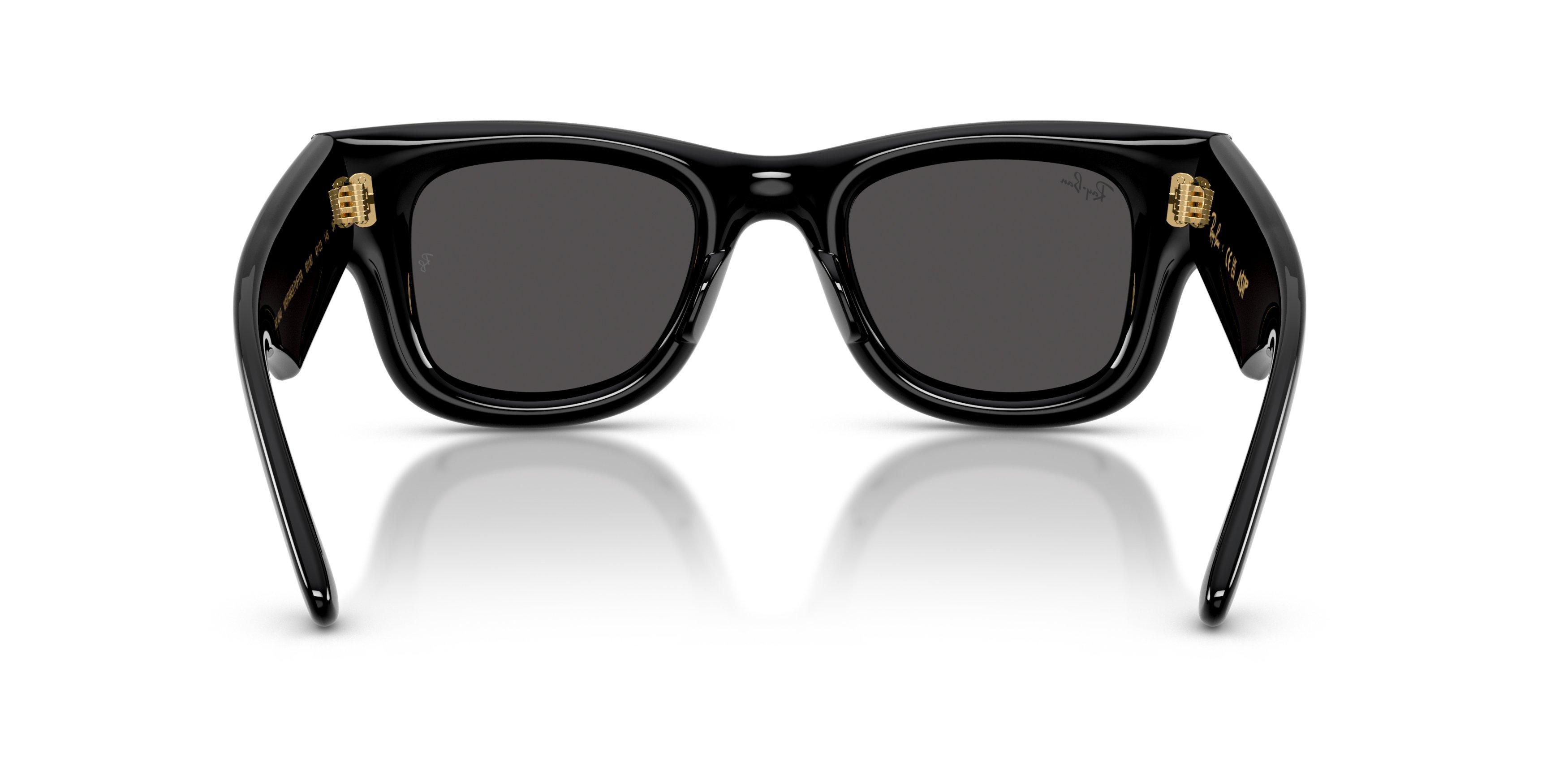 Ray-Ban A$AP Rocky Wayfarer Puffer Ultra Black Sunglasses &ndash; Polished Black - BLACK Thumbnail View 3