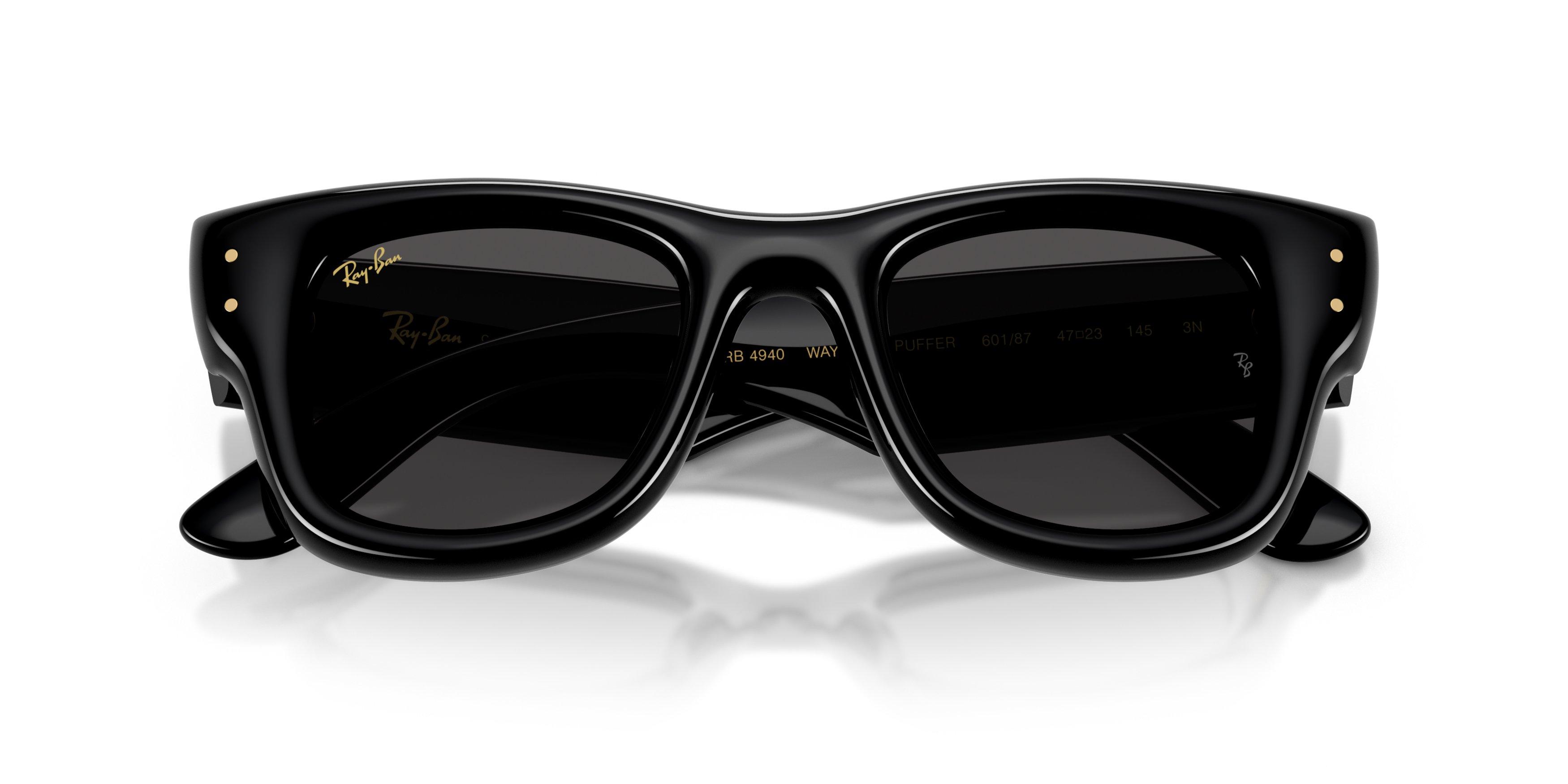 Ray-Ban A$AP Rocky Wayfarer Puffer Ultra Black Sunglasses &ndash; Polished Black - BLACK Thumbnail View 5