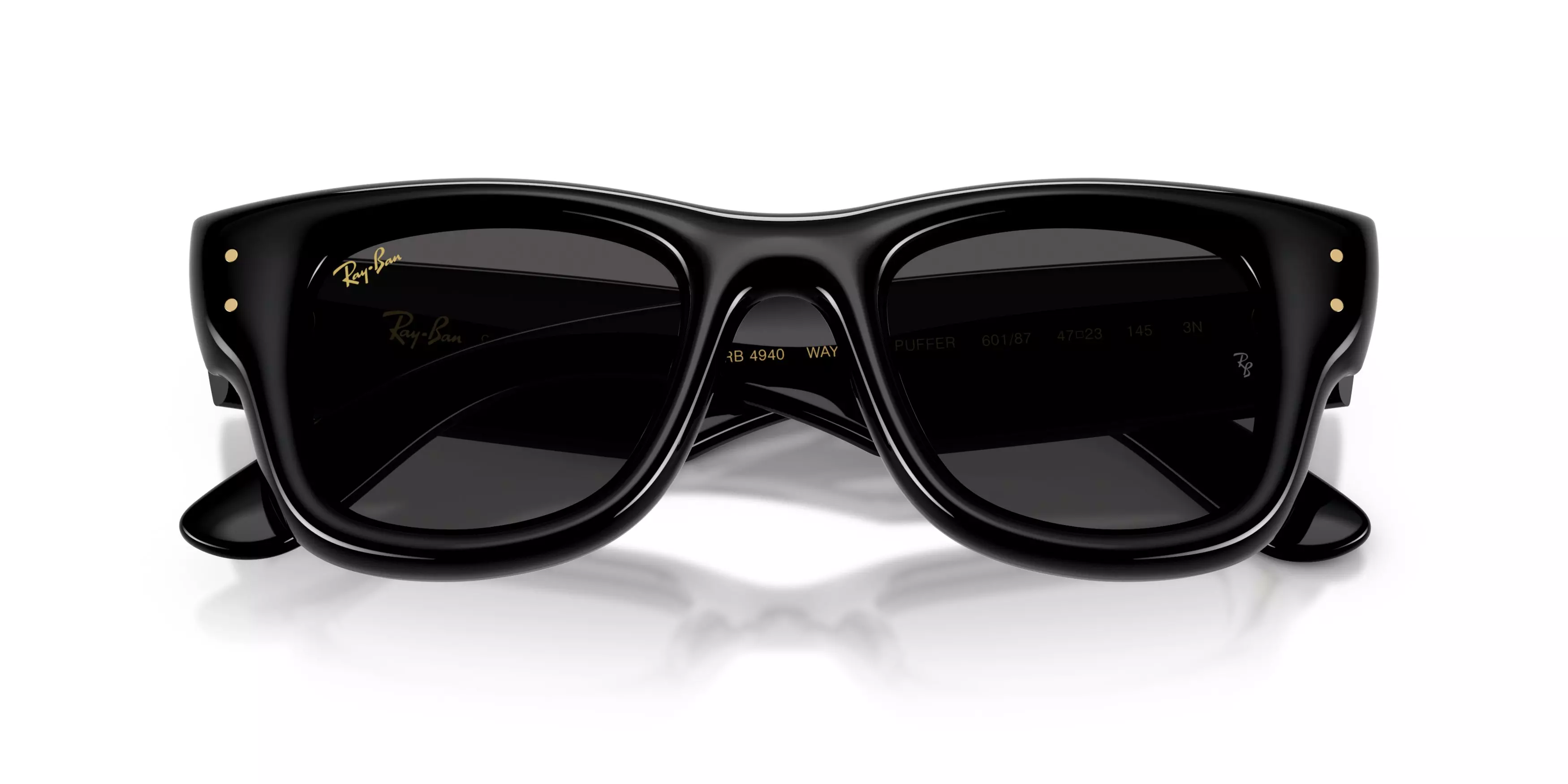 Ray-Ban A$AP Rocky Wayfarer Puffer Ultra Black Sunglasses – Polished Black - BLACK