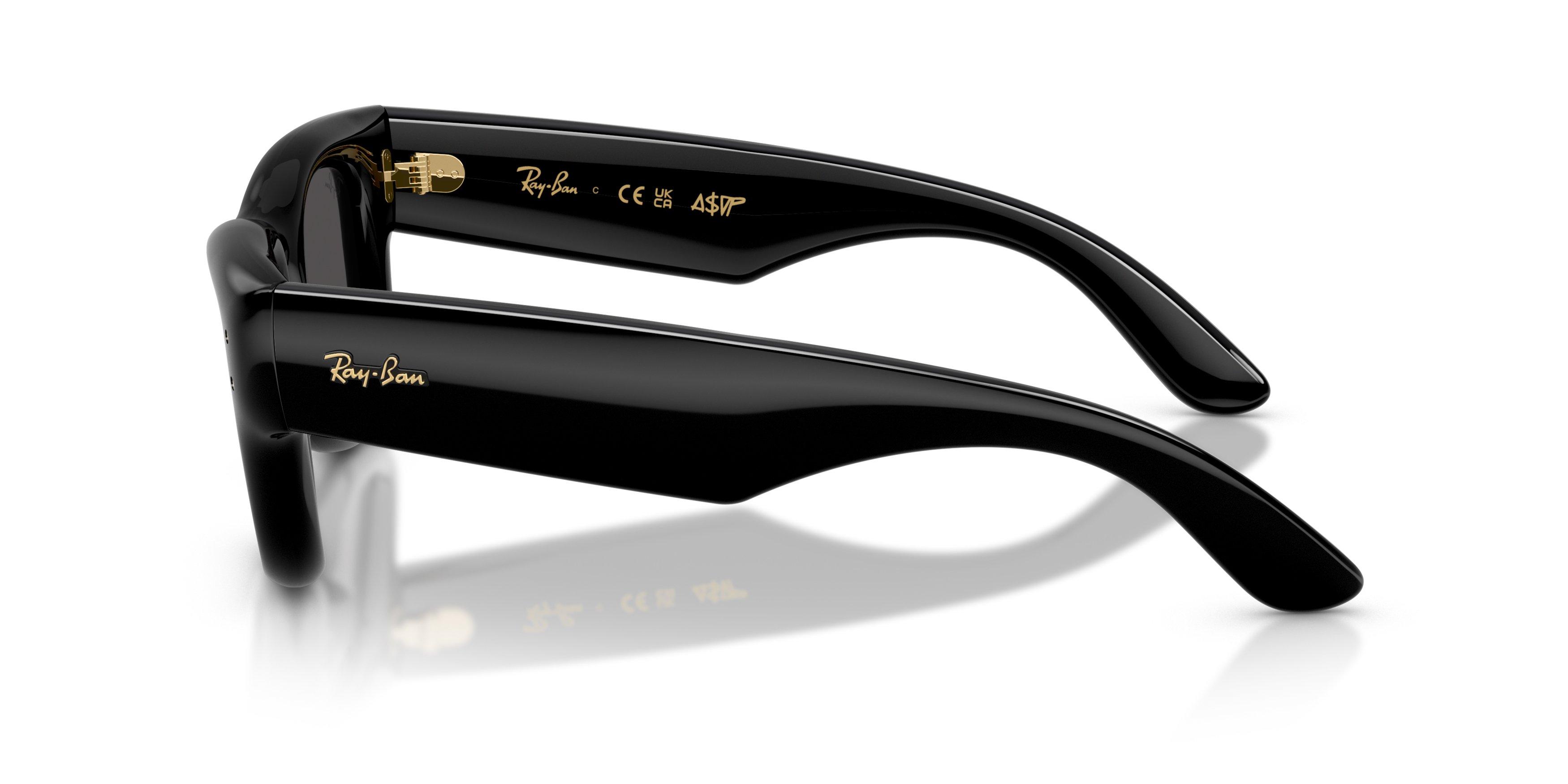 Ray-Ban A$AP Rocky Wayfarer Puffer Ultra Black Sunglasses &ndash; Polished Black - BLACK Thumbnail View 6