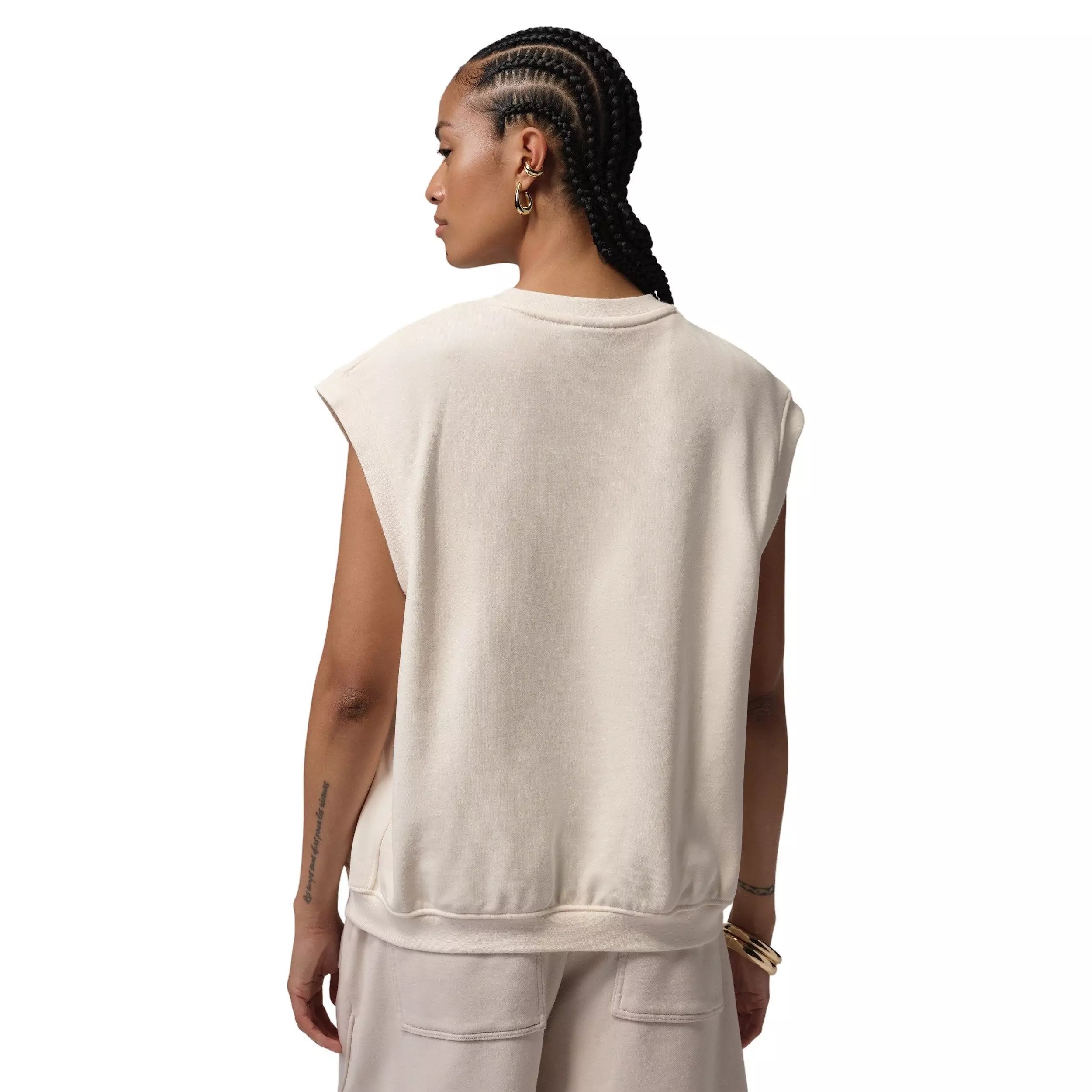 Jordan Women's Flight Fleece Vest - WHITE/BROWN