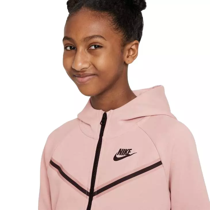 Nike Big Girls' Sportswear Tech Fleece Hoodie - Pink - PINK