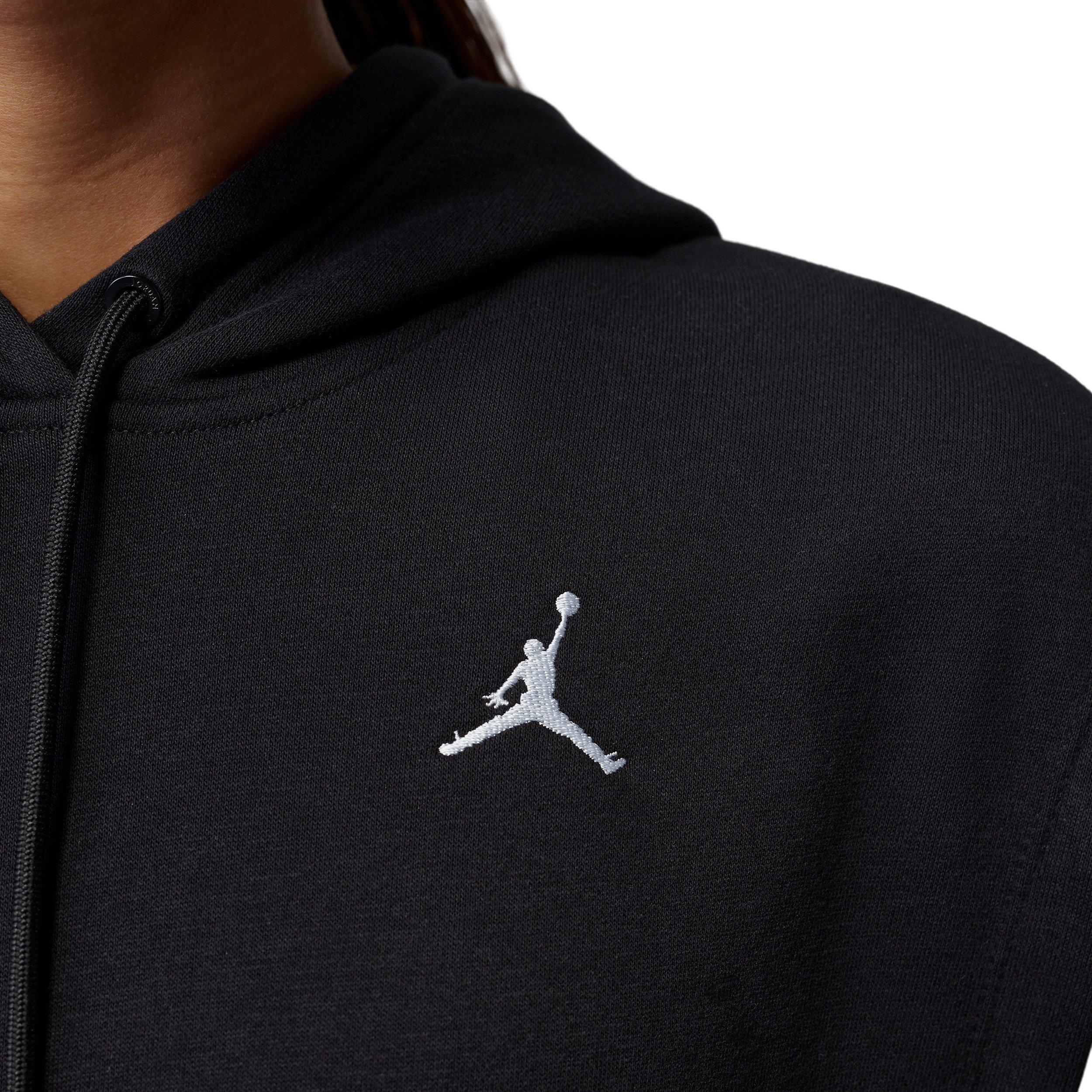 Jordan Women's Brooklyn Fleece French Terry Top - BLACK/WHITE Thumbnail View 4
