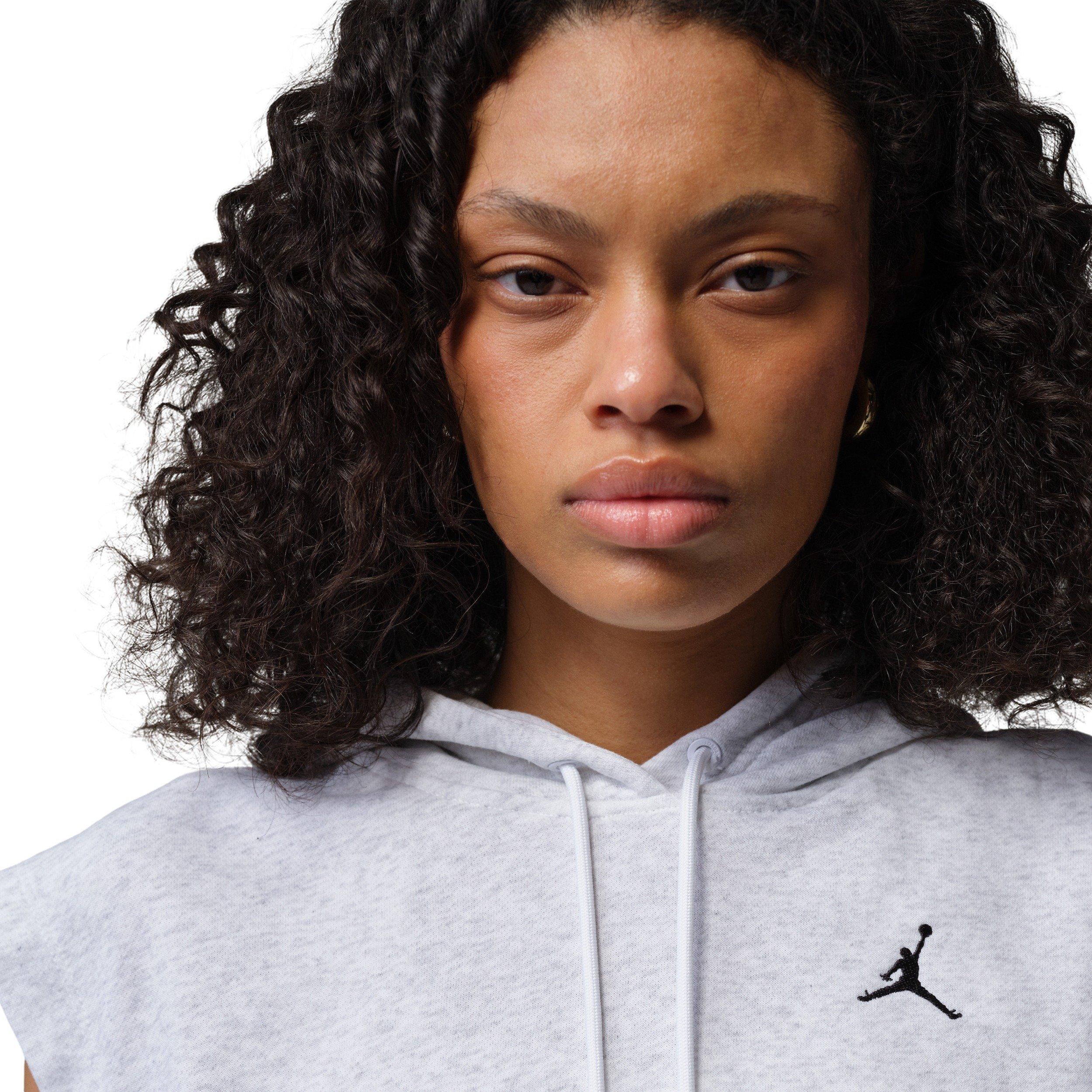 Jordan Women's Brooklyn Fleece French Terry Top - BIRCH HEATHER Thumbnail View 3