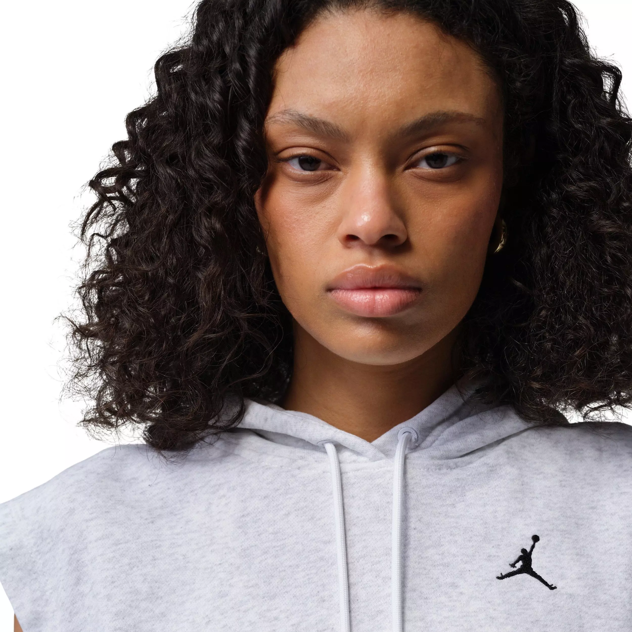 Jordan Women's Brooklyn Fleece French Terry Top - BIRCH HEATHER