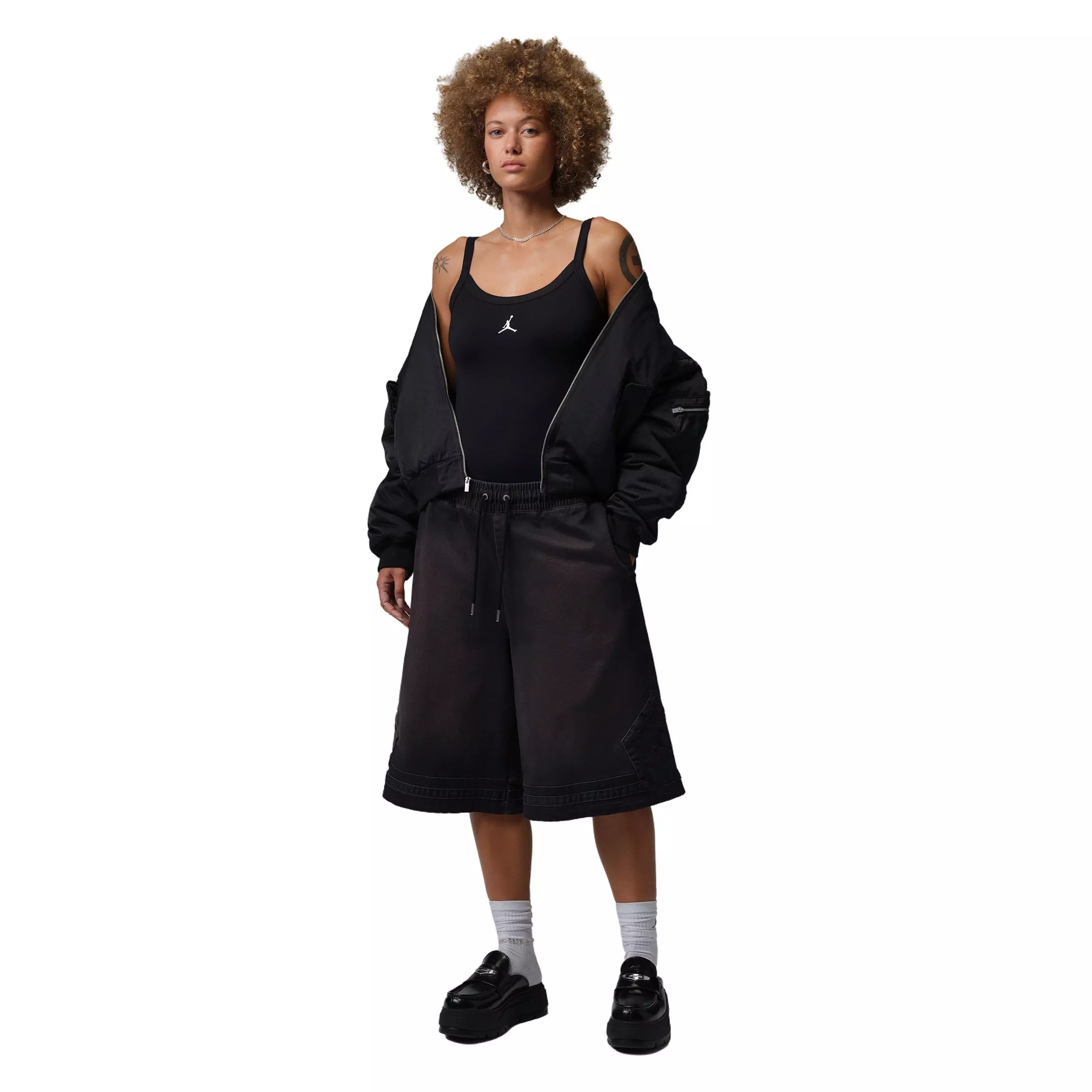 Jordan Women's Brooklyn Essentials Tank Bodysuit - BLACK/WHITE