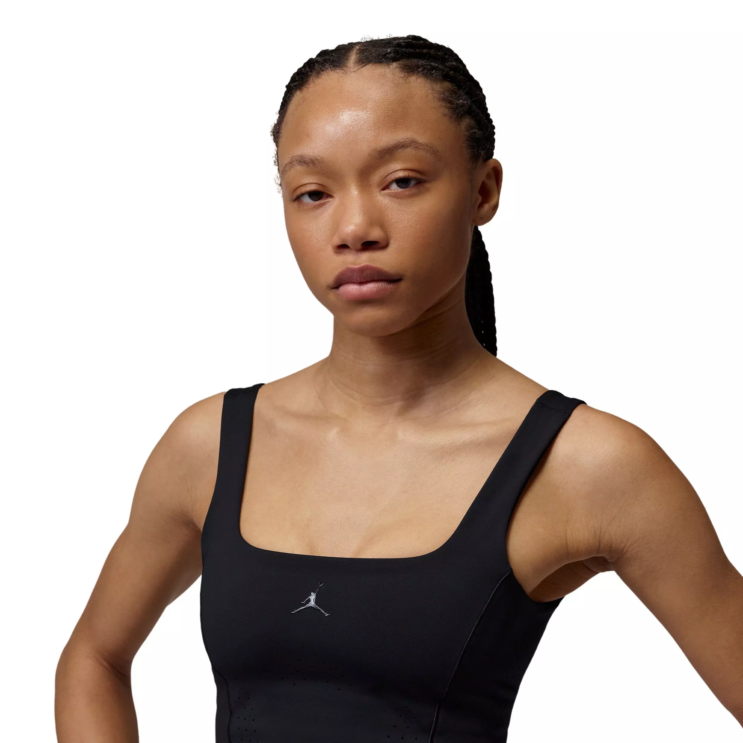 Jordan Women's Sports Flightweight Dri-FIT Cropped Top - Black - BLACK