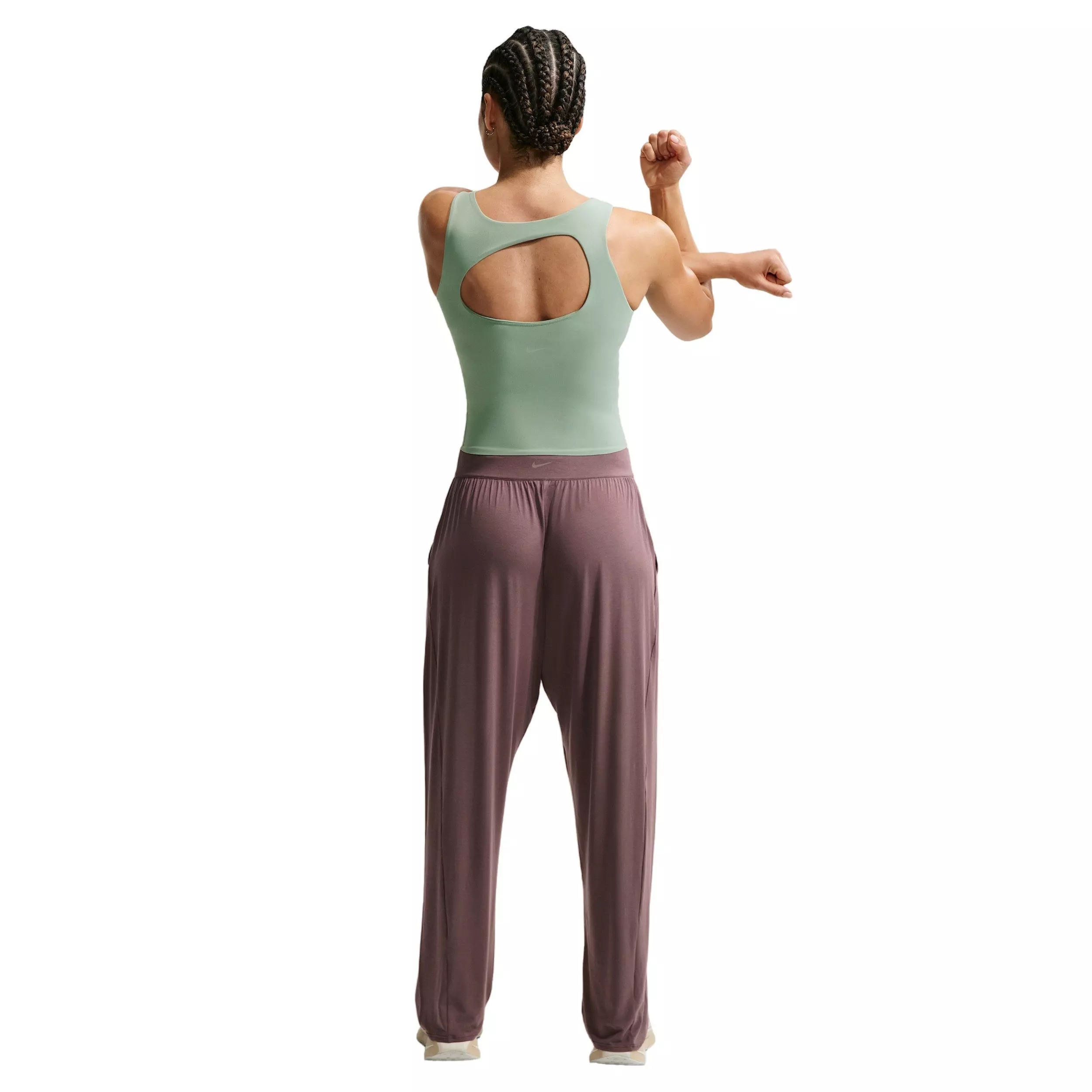 Nike Women's Zenvy Dri-FIT Tank Top - Steam/White - STEAM GREEN/WHITE