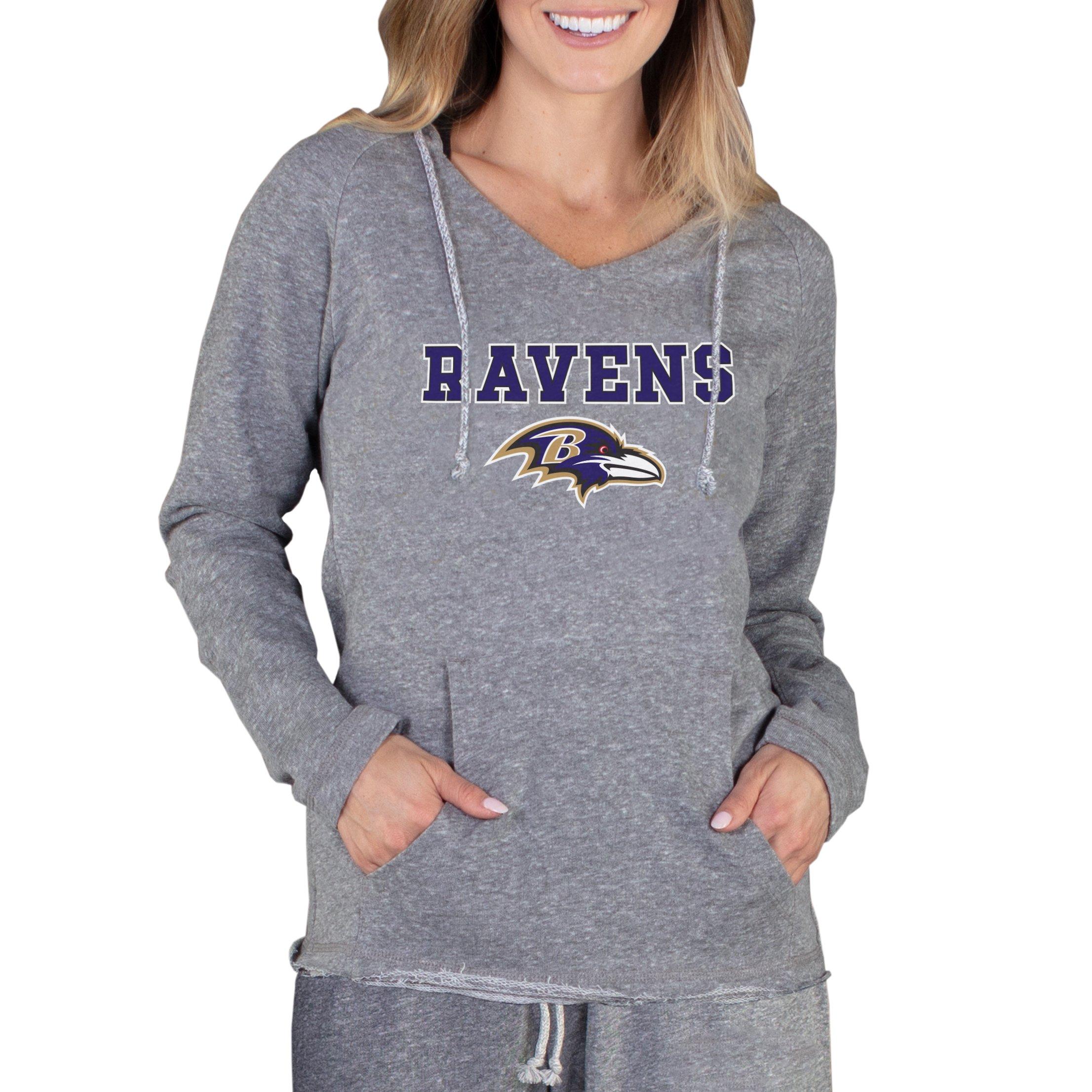 Baltimore Ravens Hooded Sweatshirt Hoodie MEN'S REEBOK NFL GREY