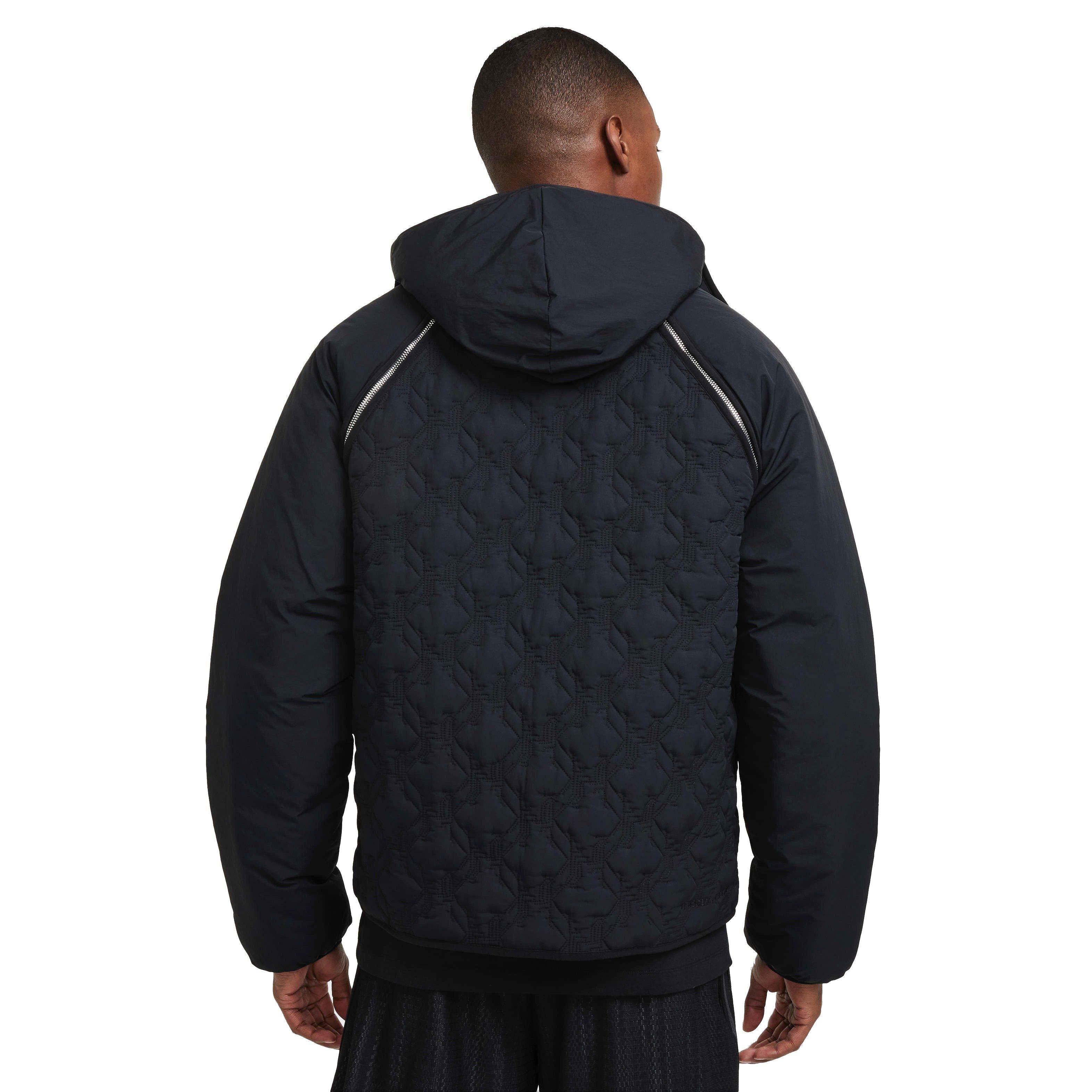 Nike Men's Lebron James Therma-FIT ADV Insulated Filled Basketball Jacket - BLACK Thumbnail View 2