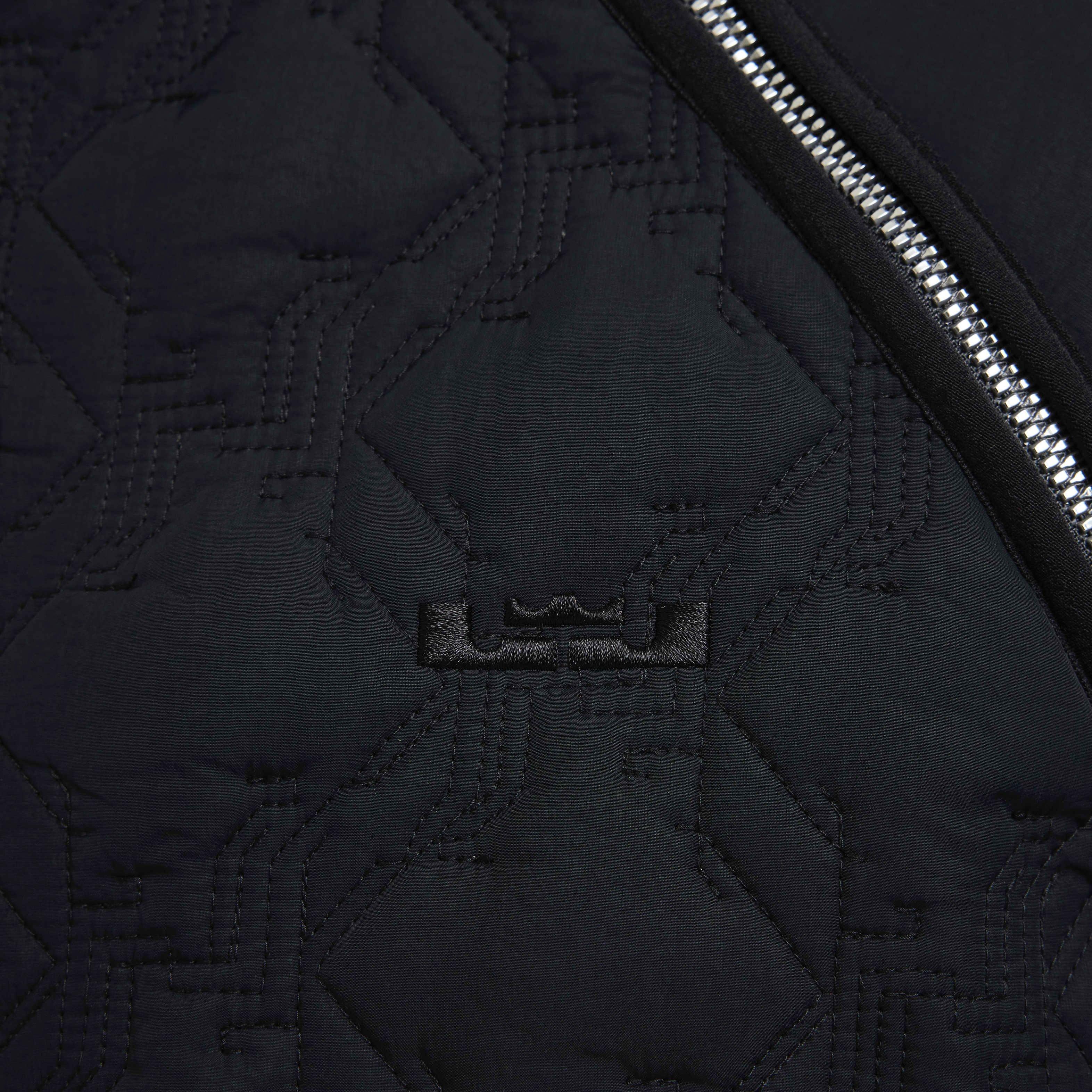 Nike Men's Lebron James Therma-FIT ADV Insulated Filled Basketball Jacket - BLACK Thumbnail View 5