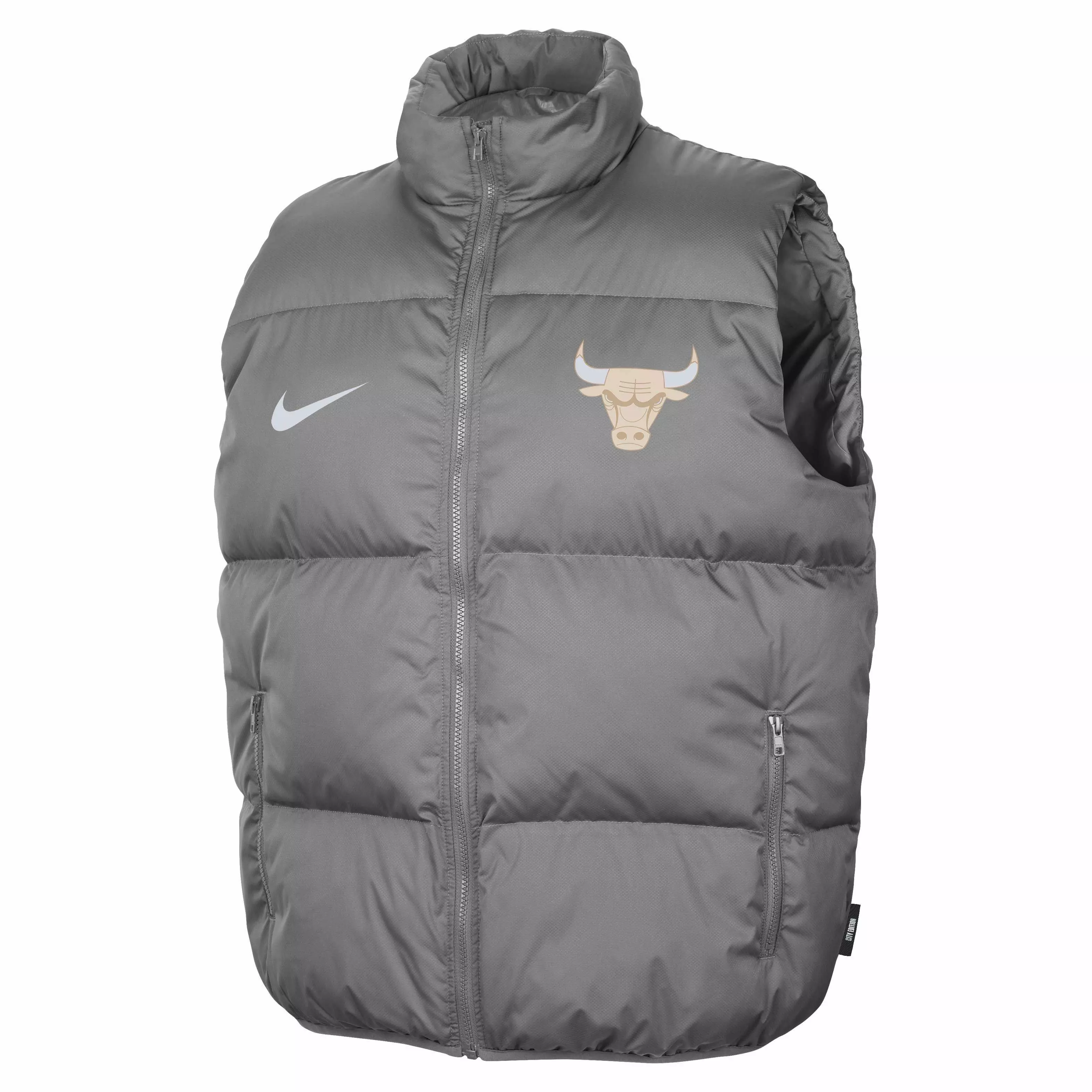 Nike Men's NBA Chicago Bulls CE Puffer Vest - DK GREY