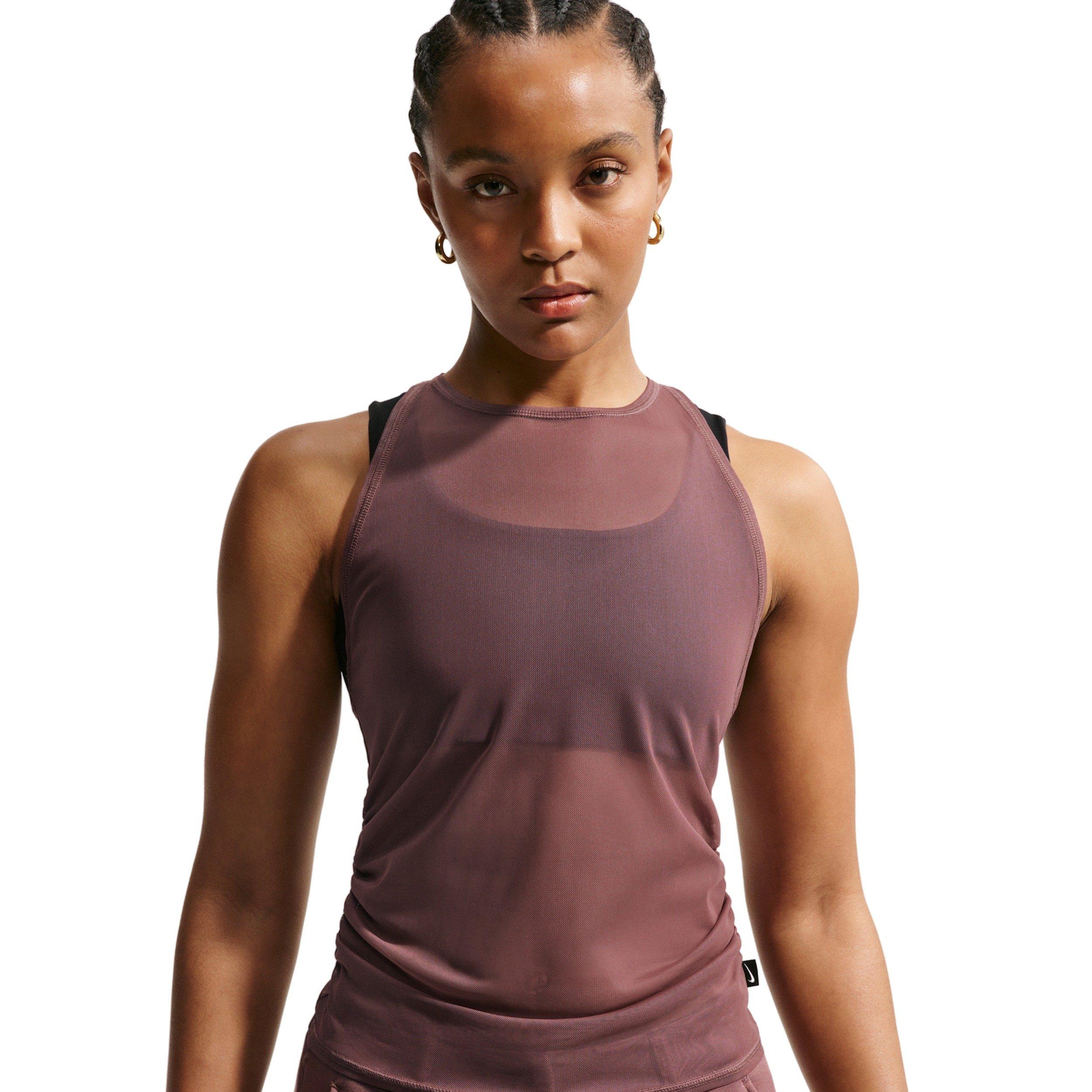Nike Women's Sportswear Tight Sheer Tank Top - PURPLE Thumbnail View 1