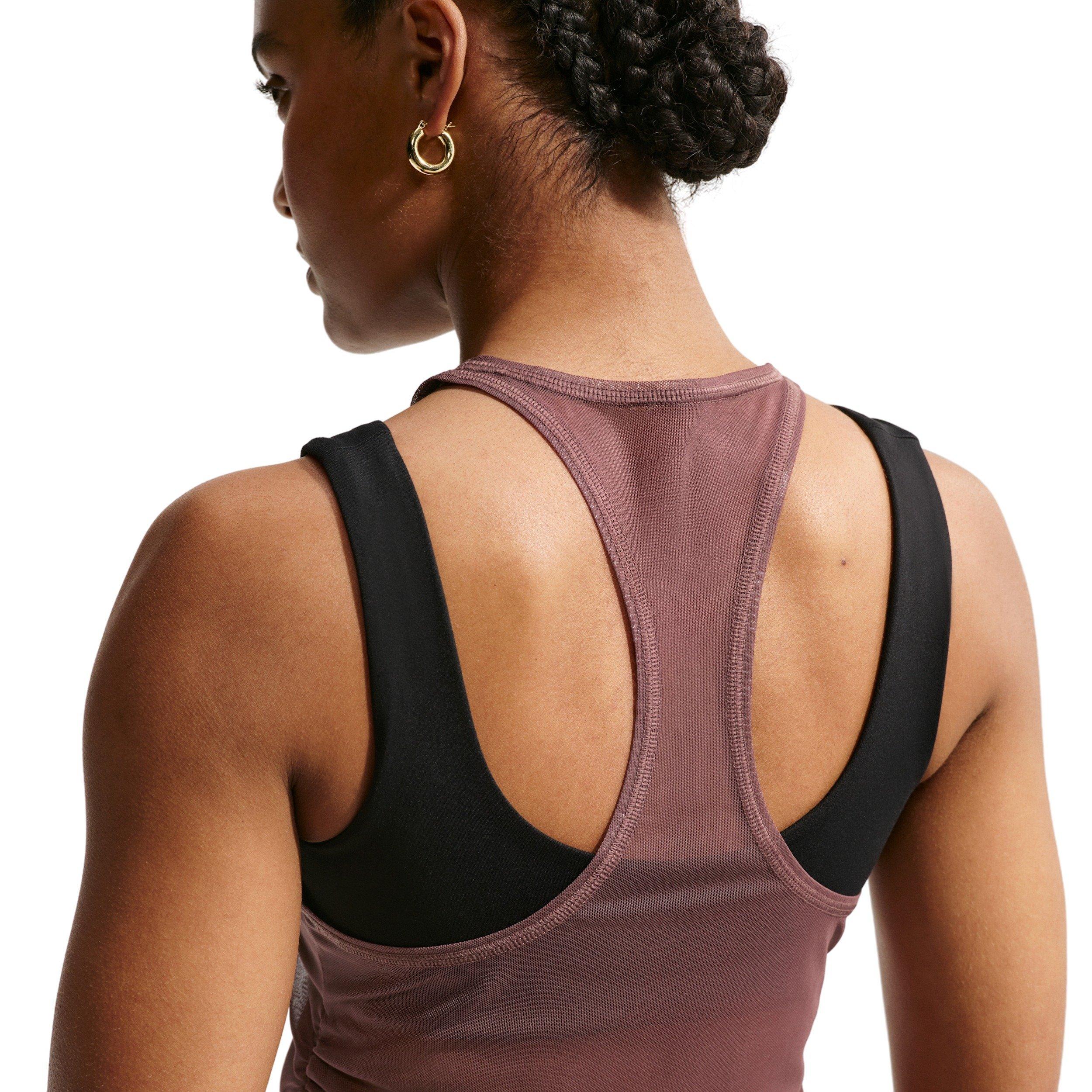 Nike Women's Sportswear Tight Sheer Tank Top - PURPLE Thumbnail View 2