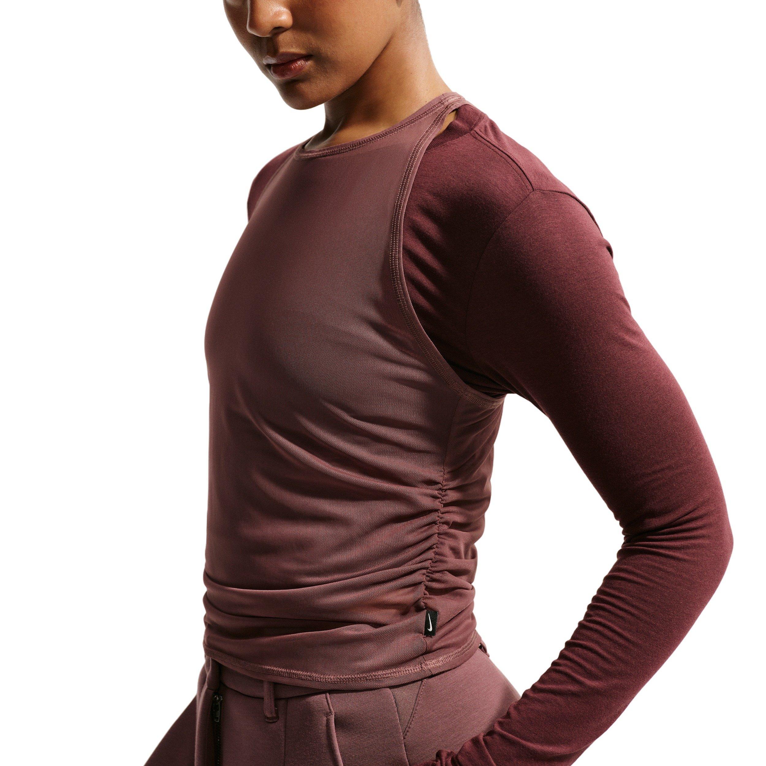 Nike Women's Sportswear Tight Sheer Tank Top - PURPLE Thumbnail View 3
