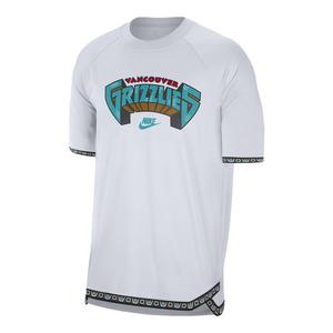 Nike Men's Memphis Grizzlies Hardwood Classics Dri-FIT NBA Short-Sleeve Pregame T-Shirt - White