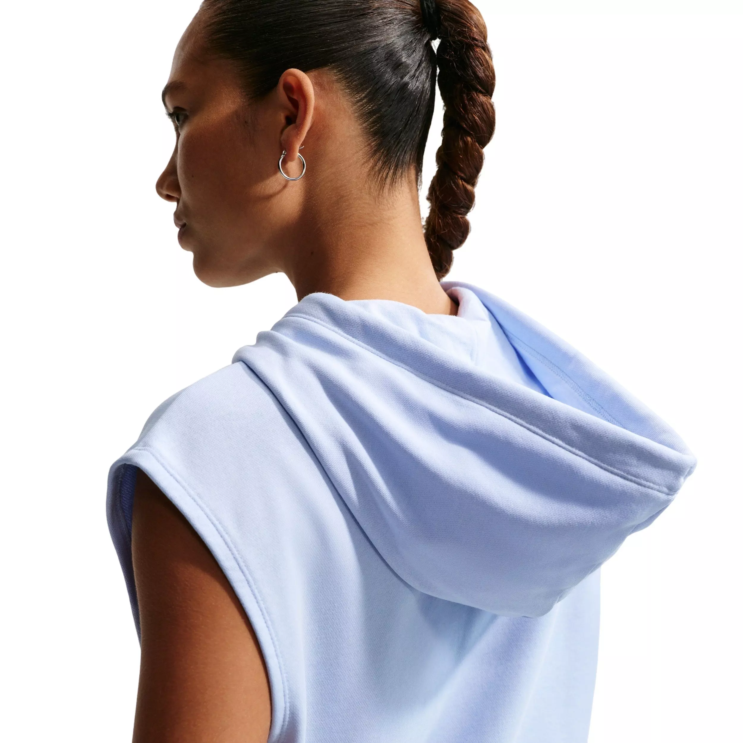 Nike Women's Sportswear Phoenix Fleece Sleeveless Hoodie - BLUE