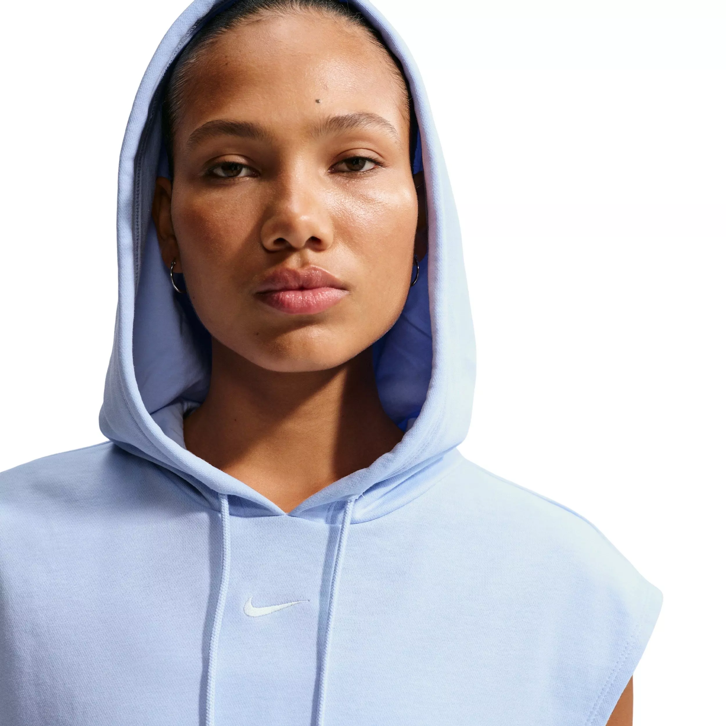 Nike Women's Sportswear Phoenix Fleece Sleeveless Hoodie - BLUE