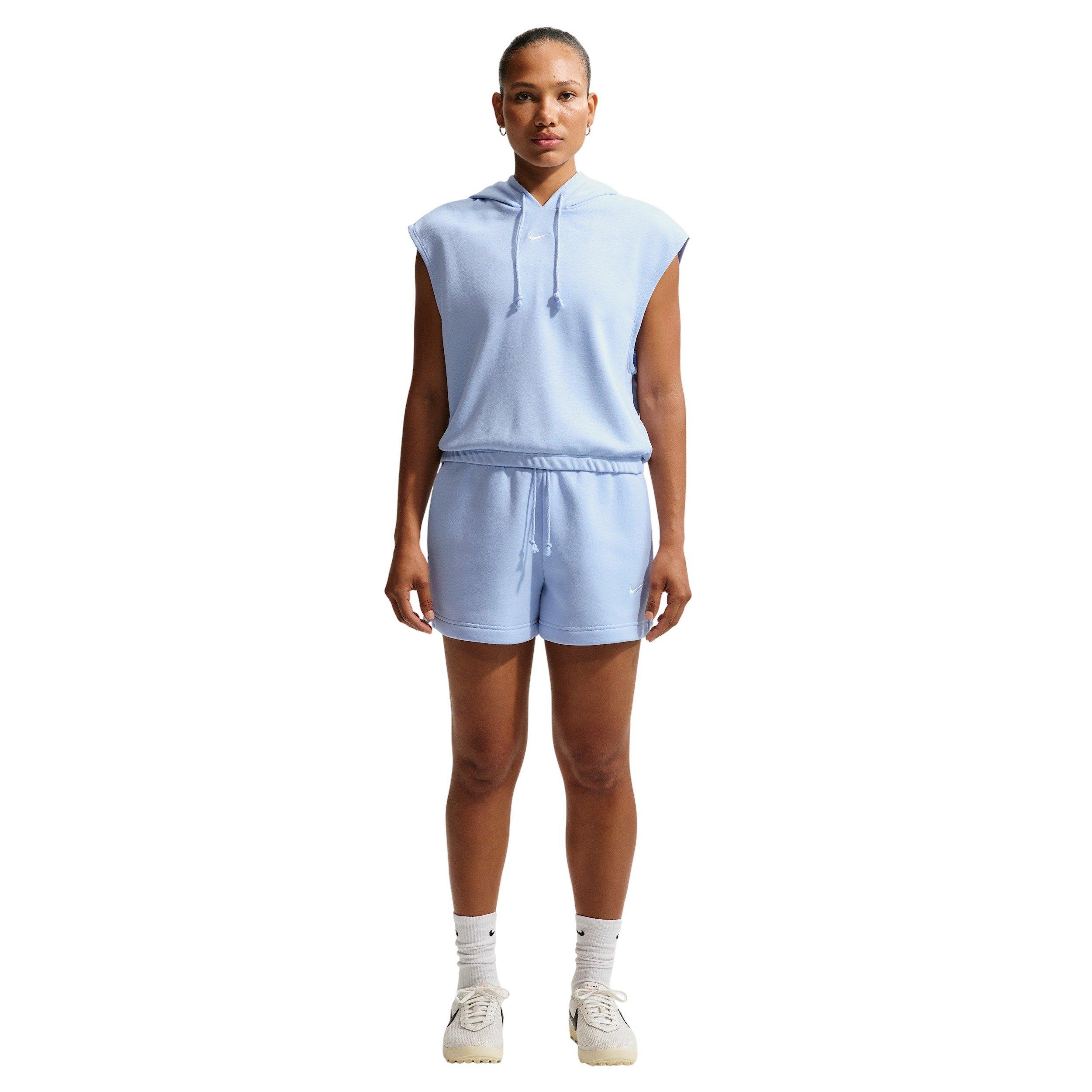 Nike Women's Sportswear Phoenix Fleece Sleeveless Hoodie - BLUE Thumbnail View 4