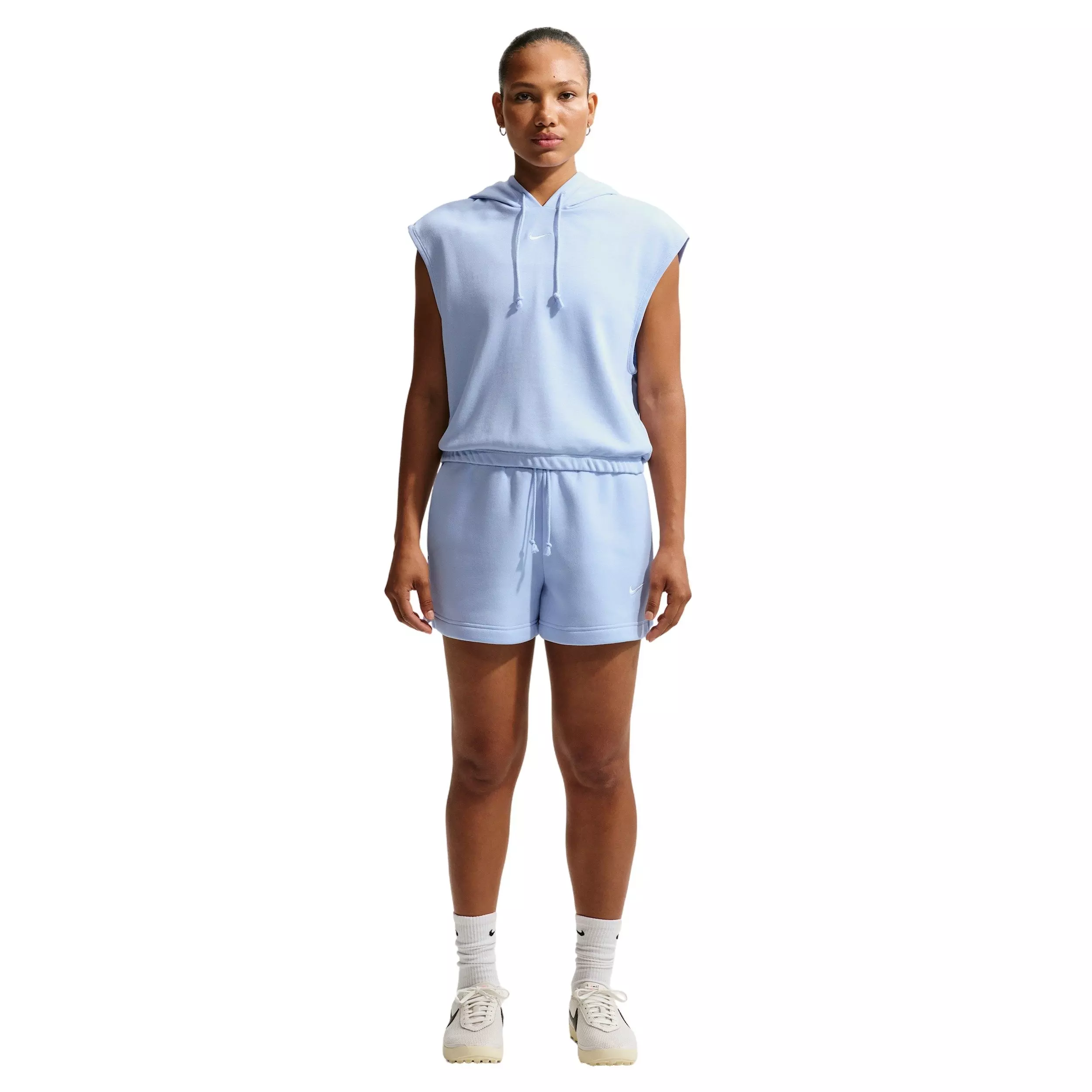 Nike Women's Sportswear Phoenix Fleece Sleeveless Hoodie - BLUE