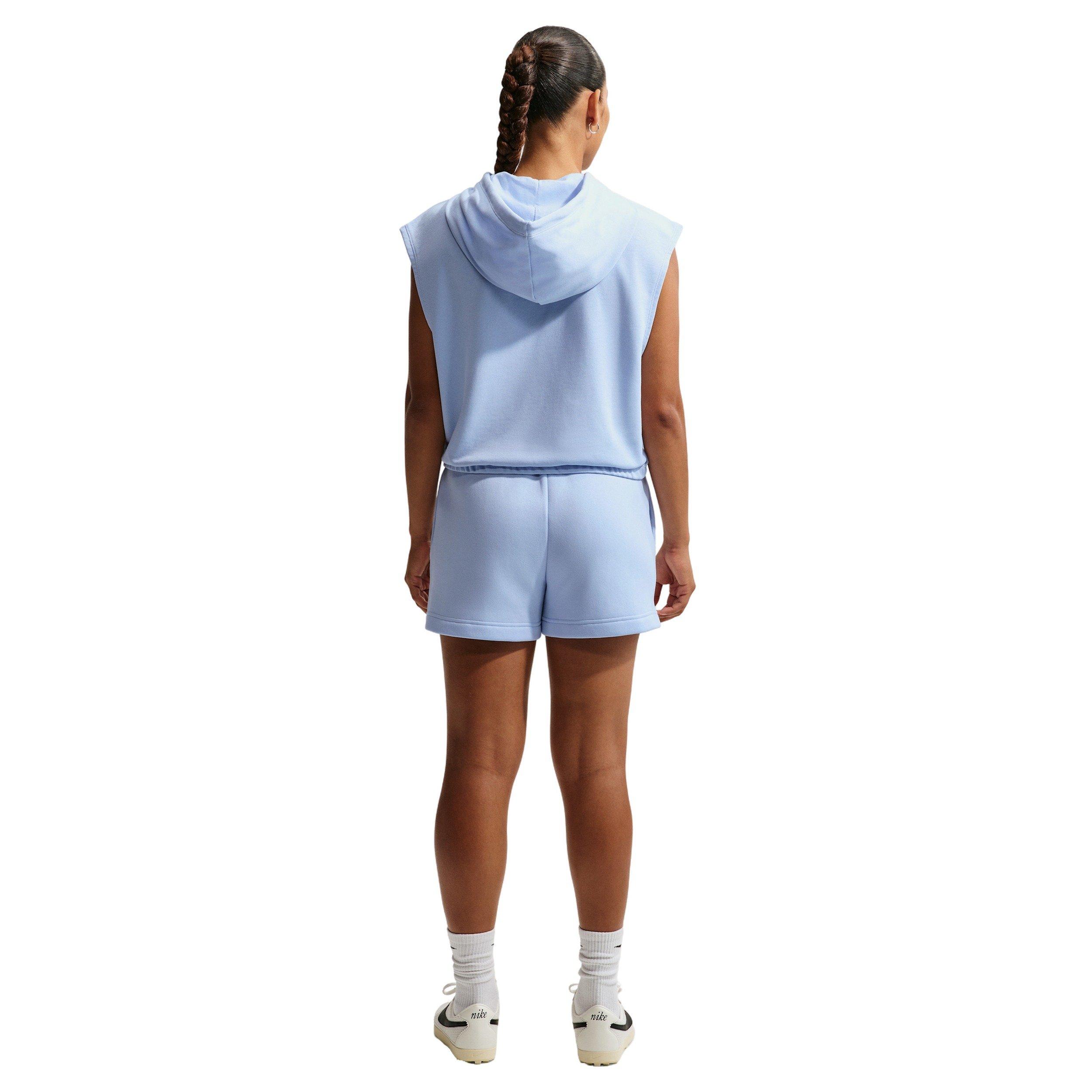 Nike Women's Sportswear Phoenix Fleece Sleeveless Hoodie - BLUE Thumbnail View 5