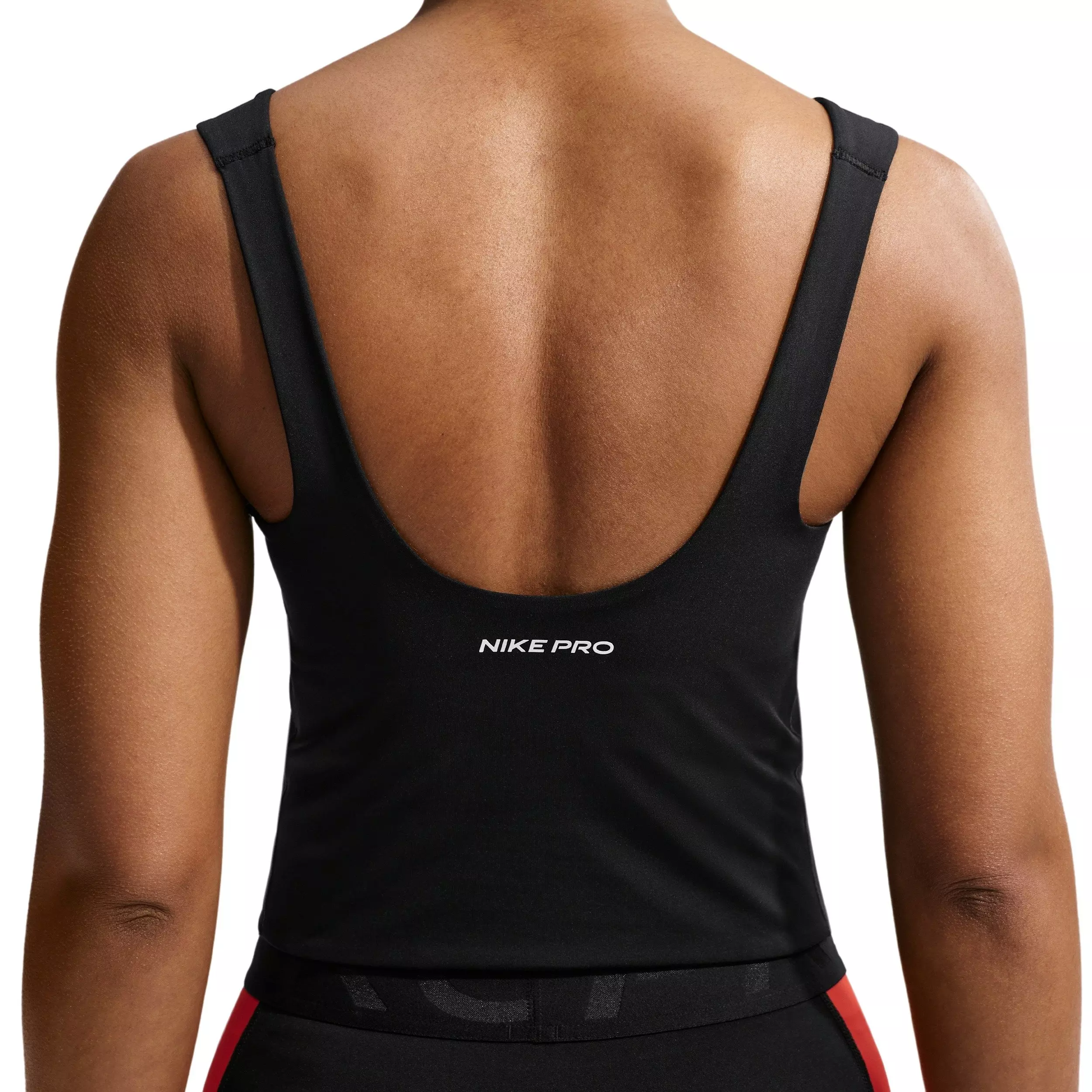 Nike Women's Pro Sculpt Medium-Support Padded Sports Bra Tank - BLACK/WHITE