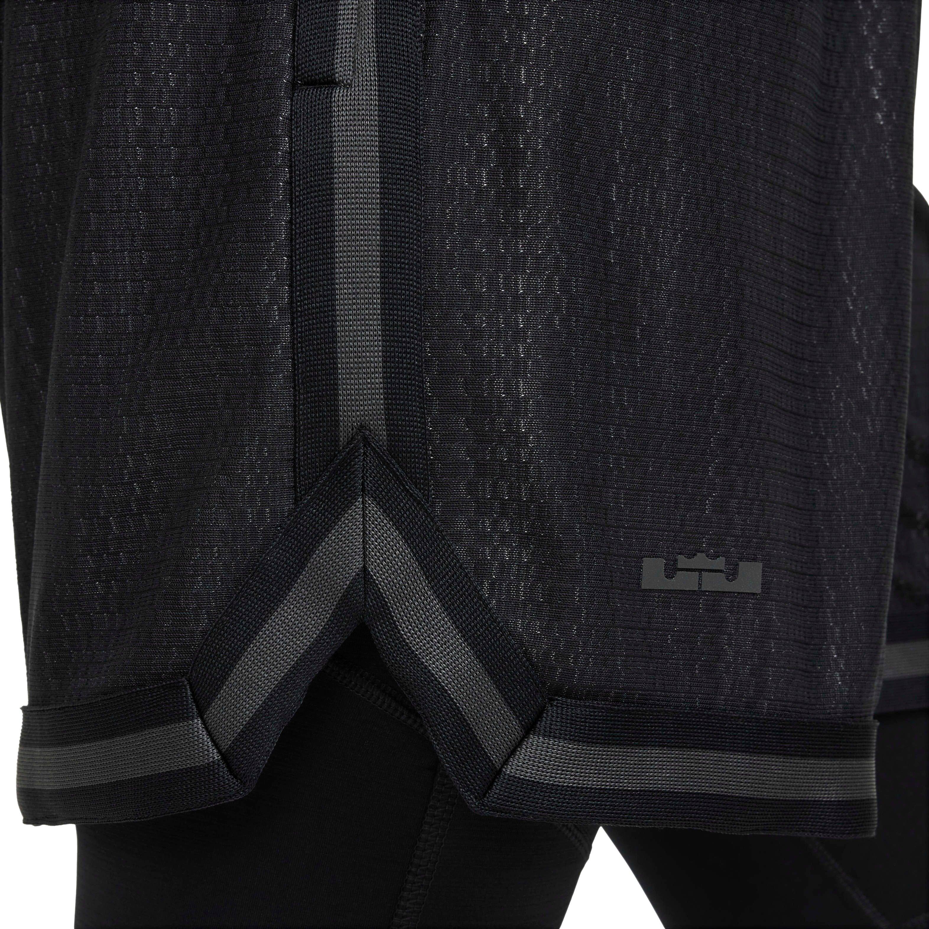 Nike Men's LeBron 6" DNA 3-in-1 Basketball Shorts - BLACK Thumbnail View 7