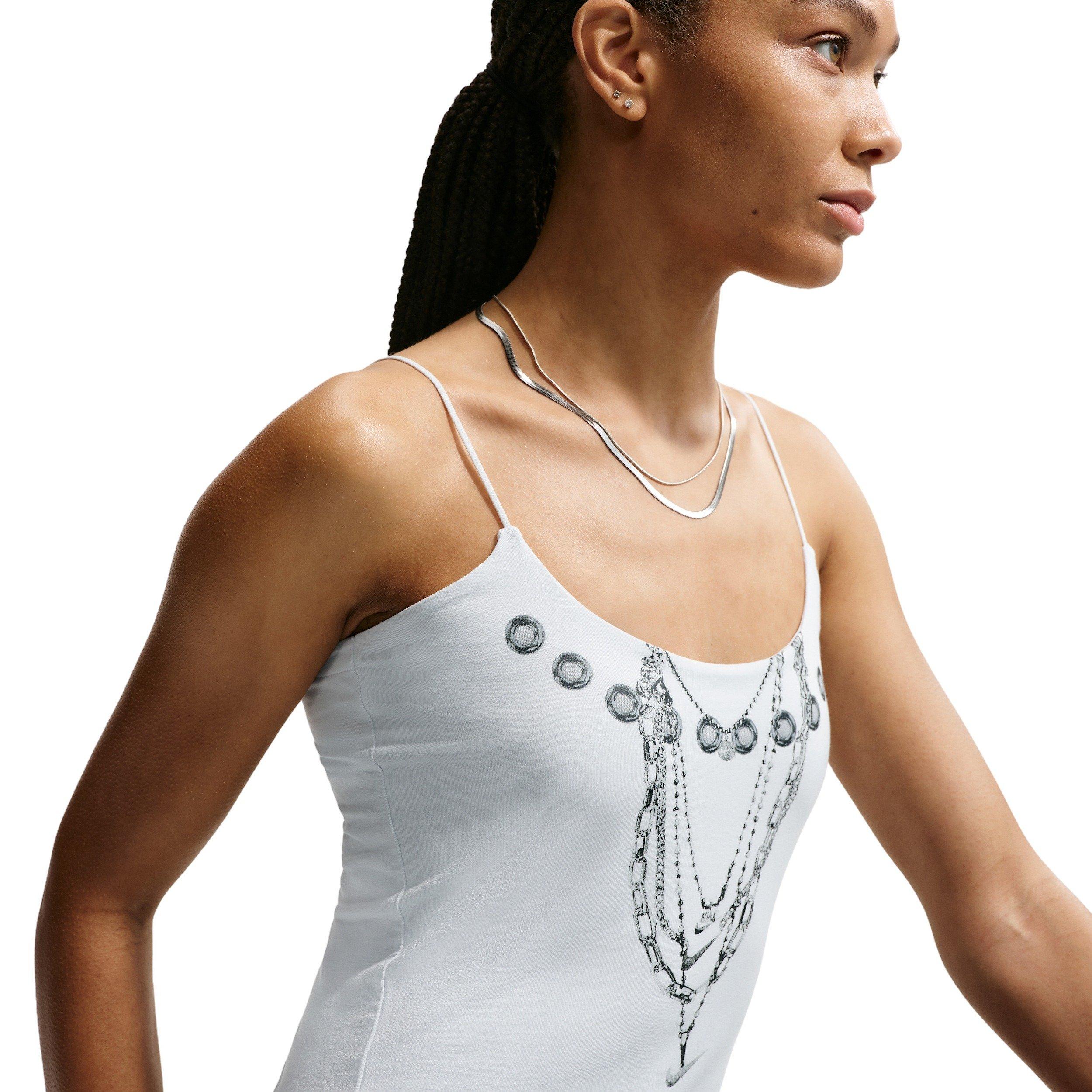 Nike Women's Sportswear Chill Knit Tight Cami Tank - OFF-WHITE Thumbnail View 3