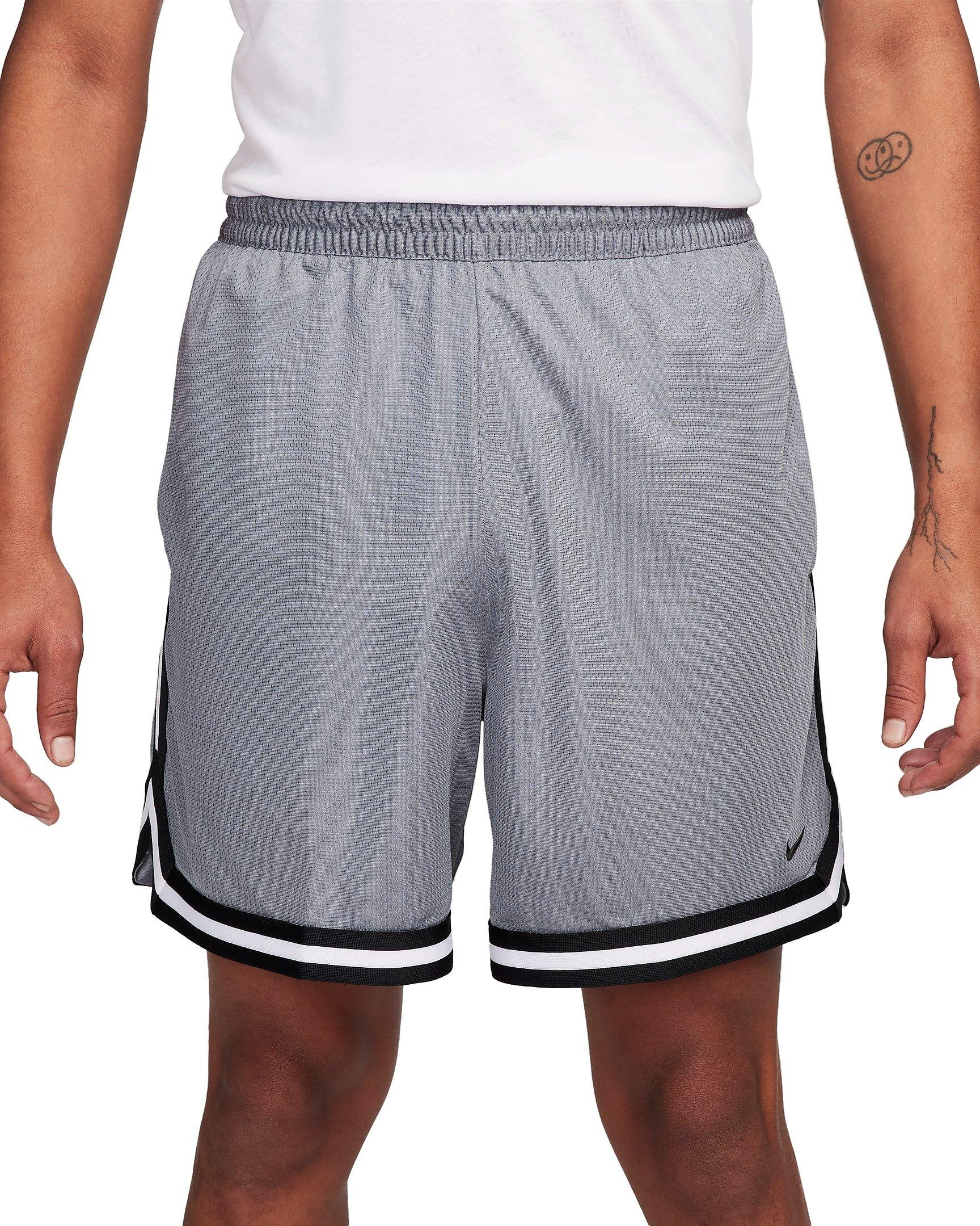 Nike Men's DNA Dri-FIT 6" Basketball Shorts - GREY/BLACK Thumbnail View 1
