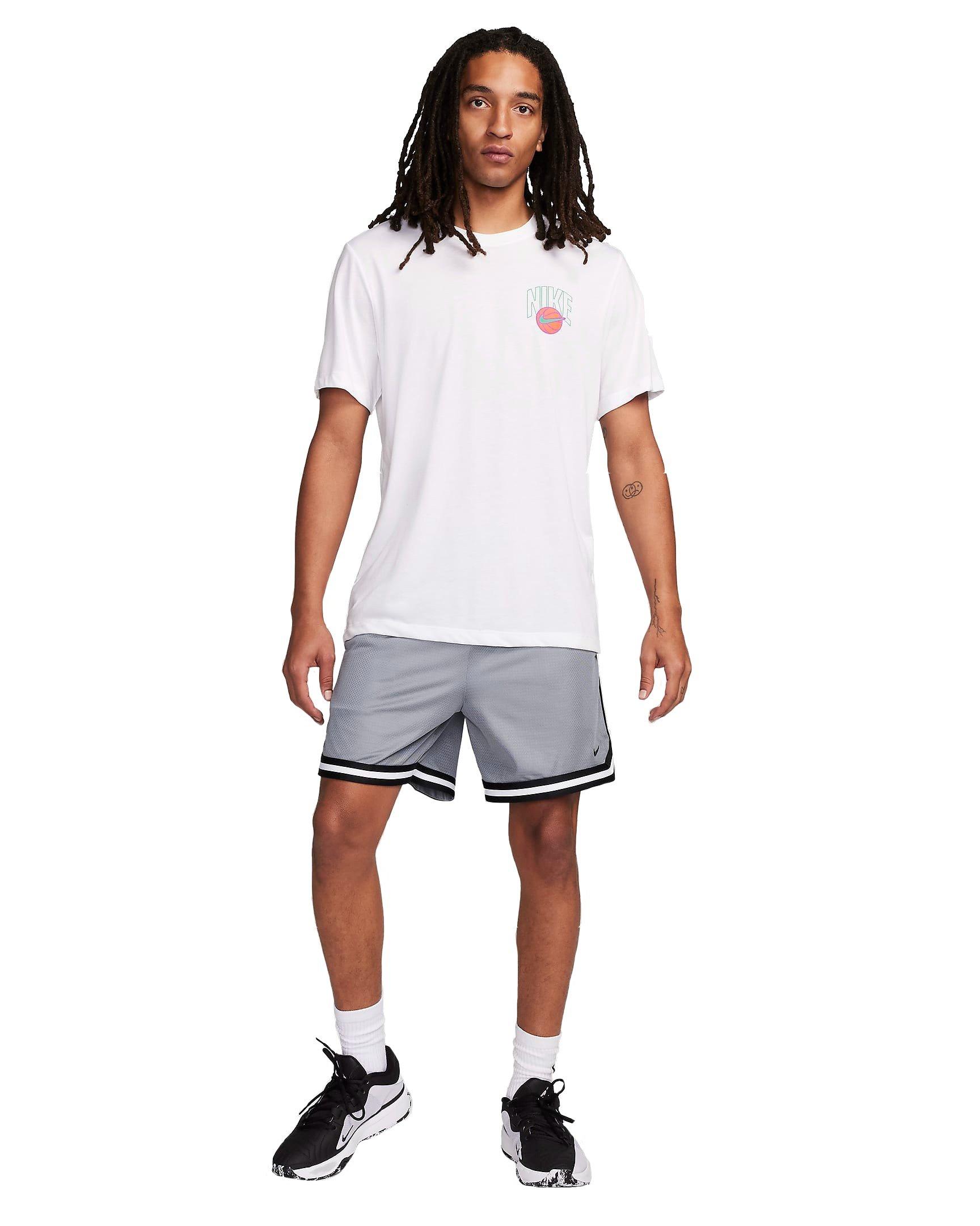 Nike Men's DNA Dri-FIT 6" Basketball Shorts - GREY/BLACK Thumbnail View 7