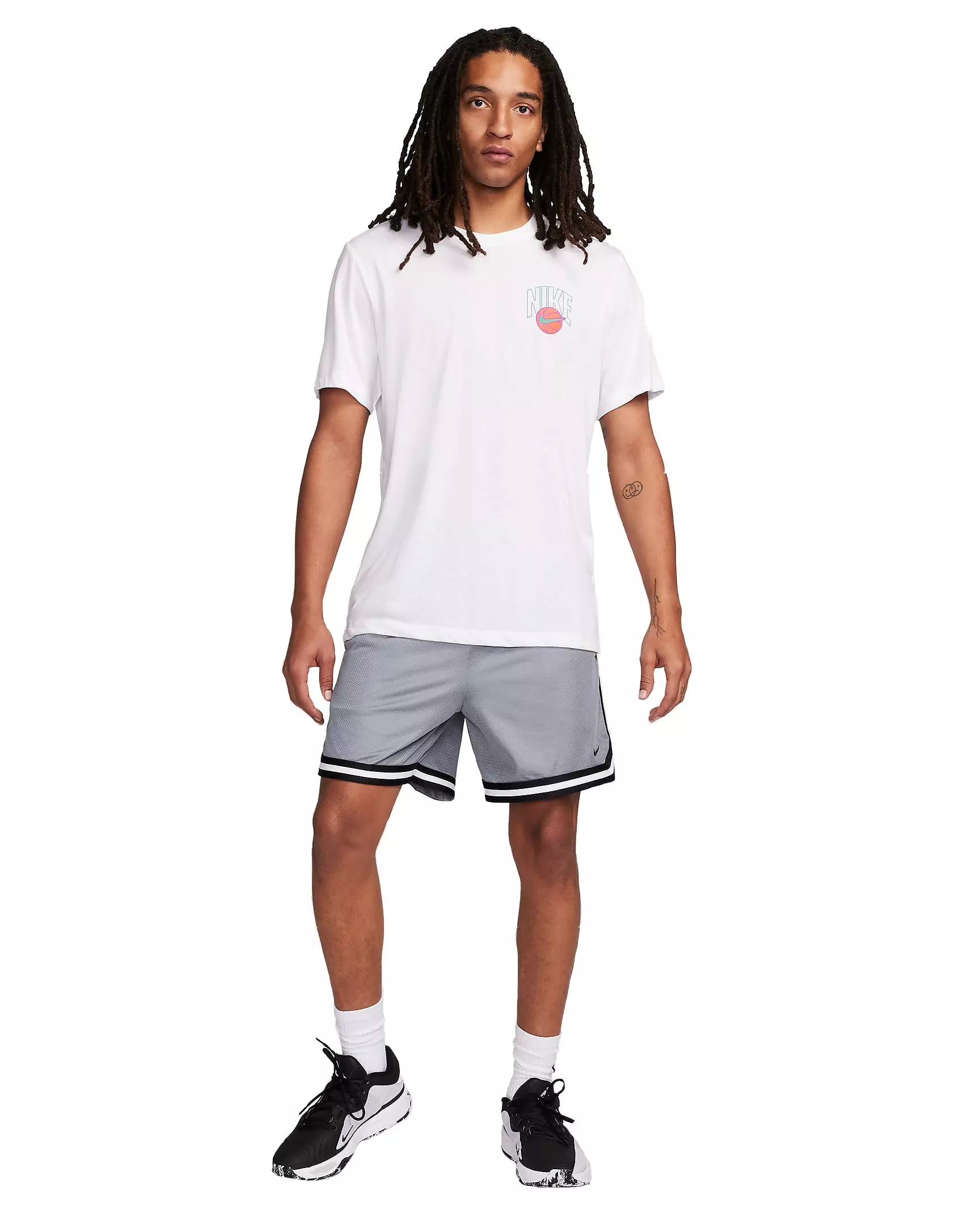 Nike Men's DNA Dri-FIT 6" Basketball Shorts - GREY/BLACK