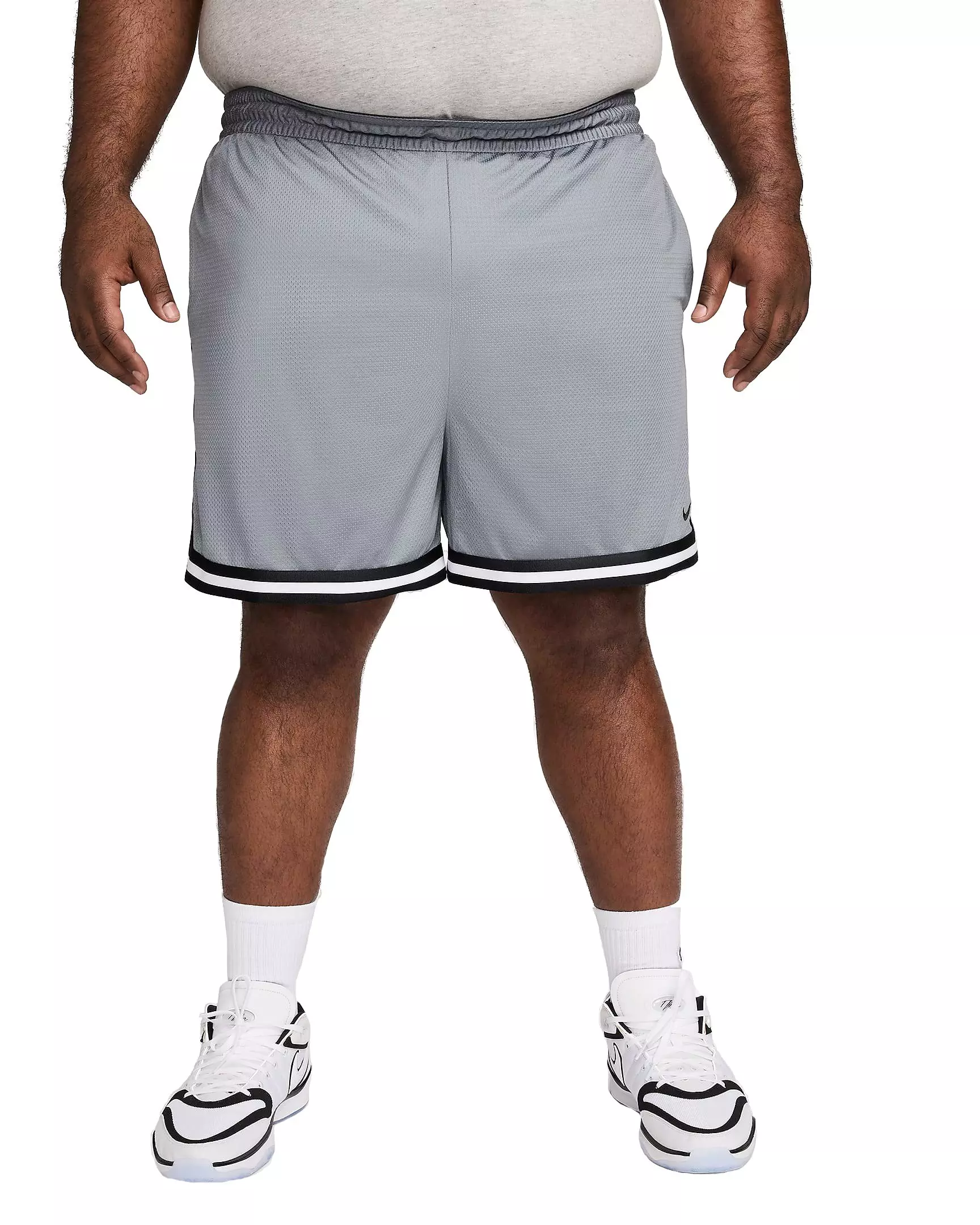 Nike Men's DNA Dri-FIT 6" Basketball Shorts - GREY/BLACK