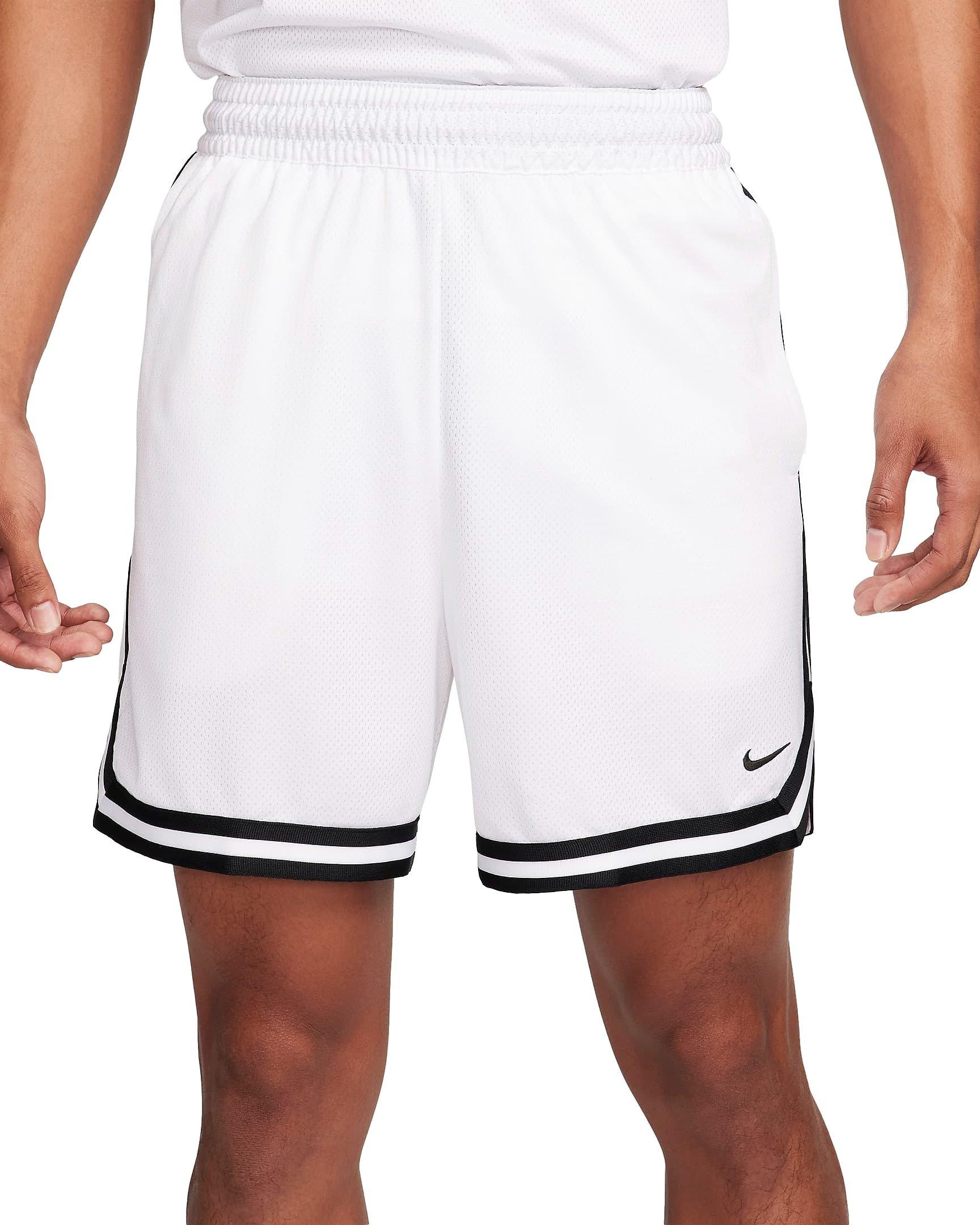 Nike Men's DNA Dri-FIT 6" Basketball Shorts - WHITE/BLACK Thumbnail View 1