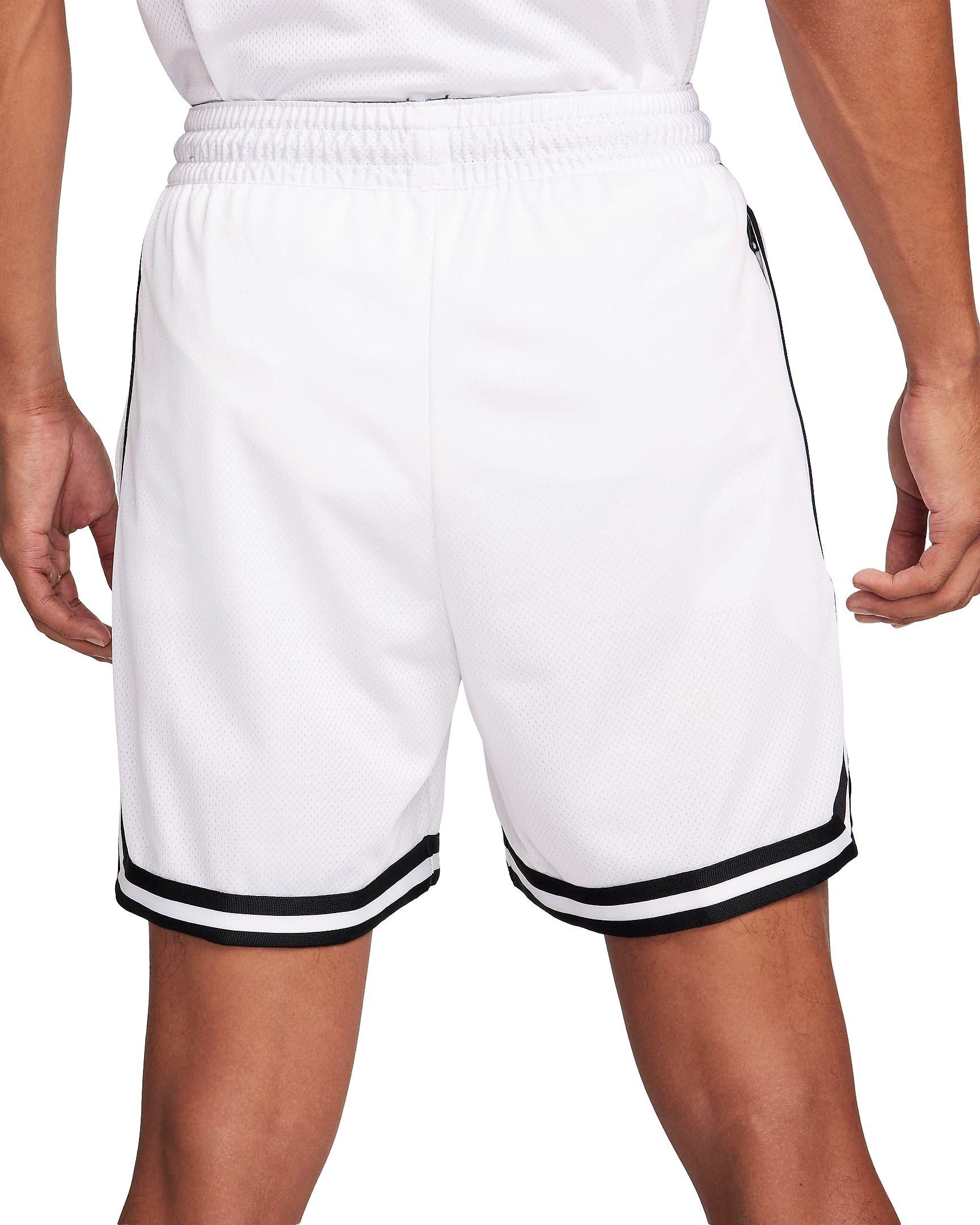 Nike Men's DNA Dri-FIT 6" Basketball Shorts - WHITE/BLACK Thumbnail View 2